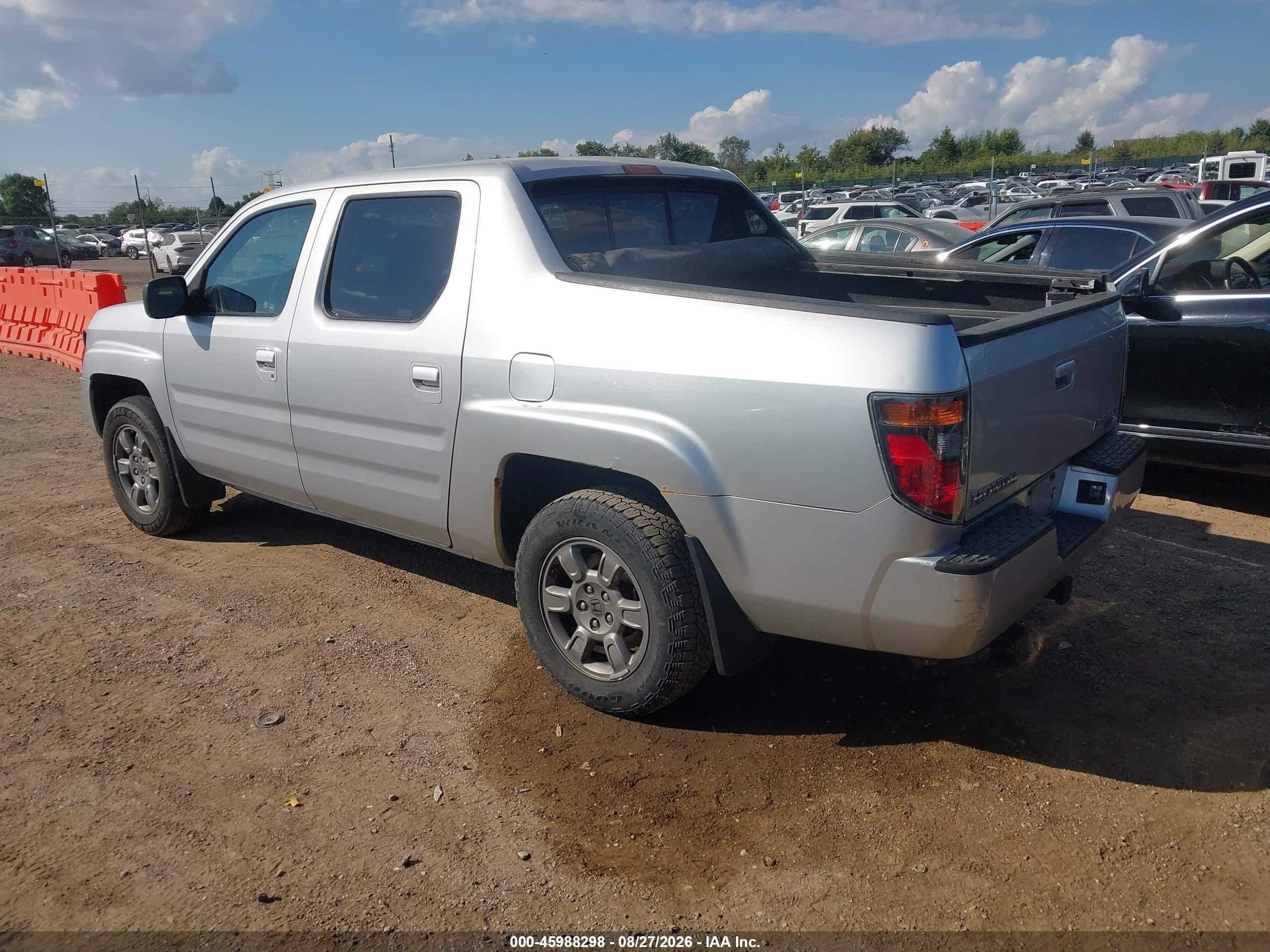2007 Honda Ridgeline Rtx Silver vin: 2HJYK16377H510058