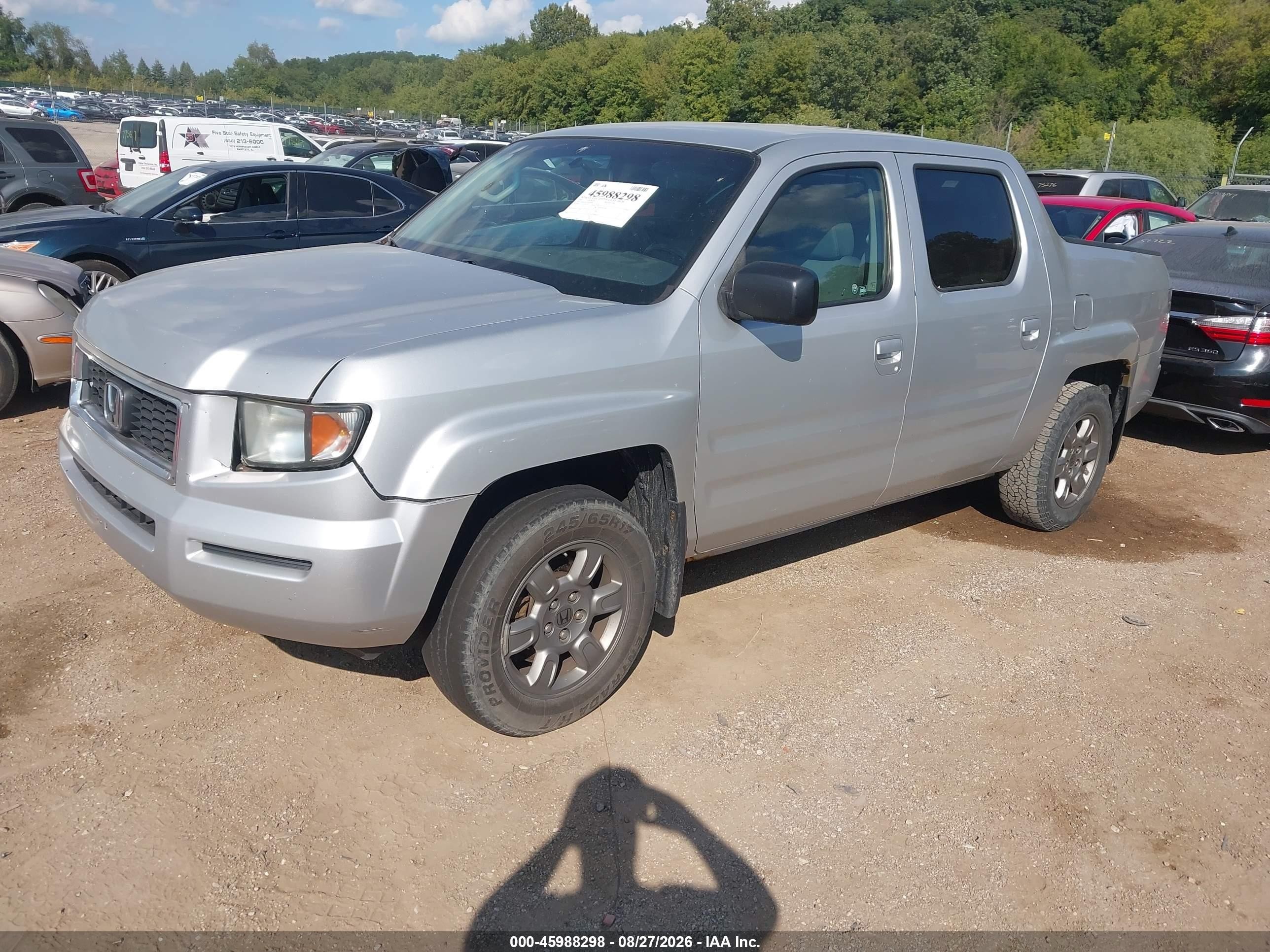 2007 Honda Ridgeline Rtx Silver vin: 2HJYK16377H510058