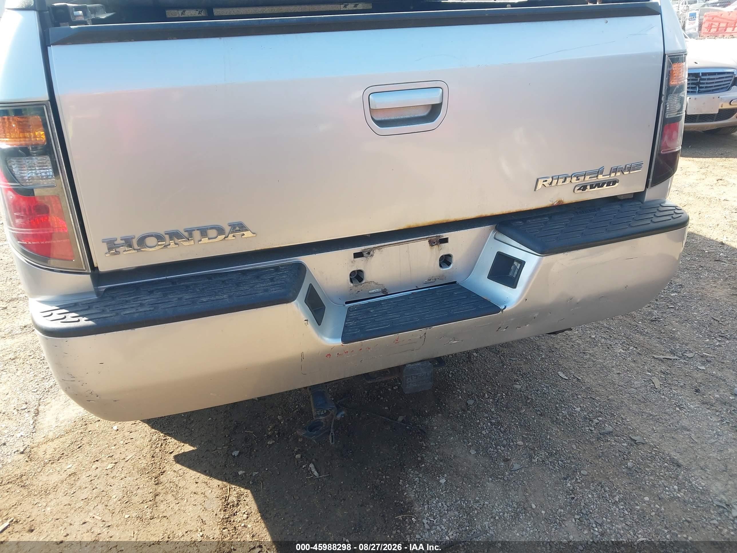 2007 Honda Ridgeline Rtx Silver vin: 2HJYK16377H510058