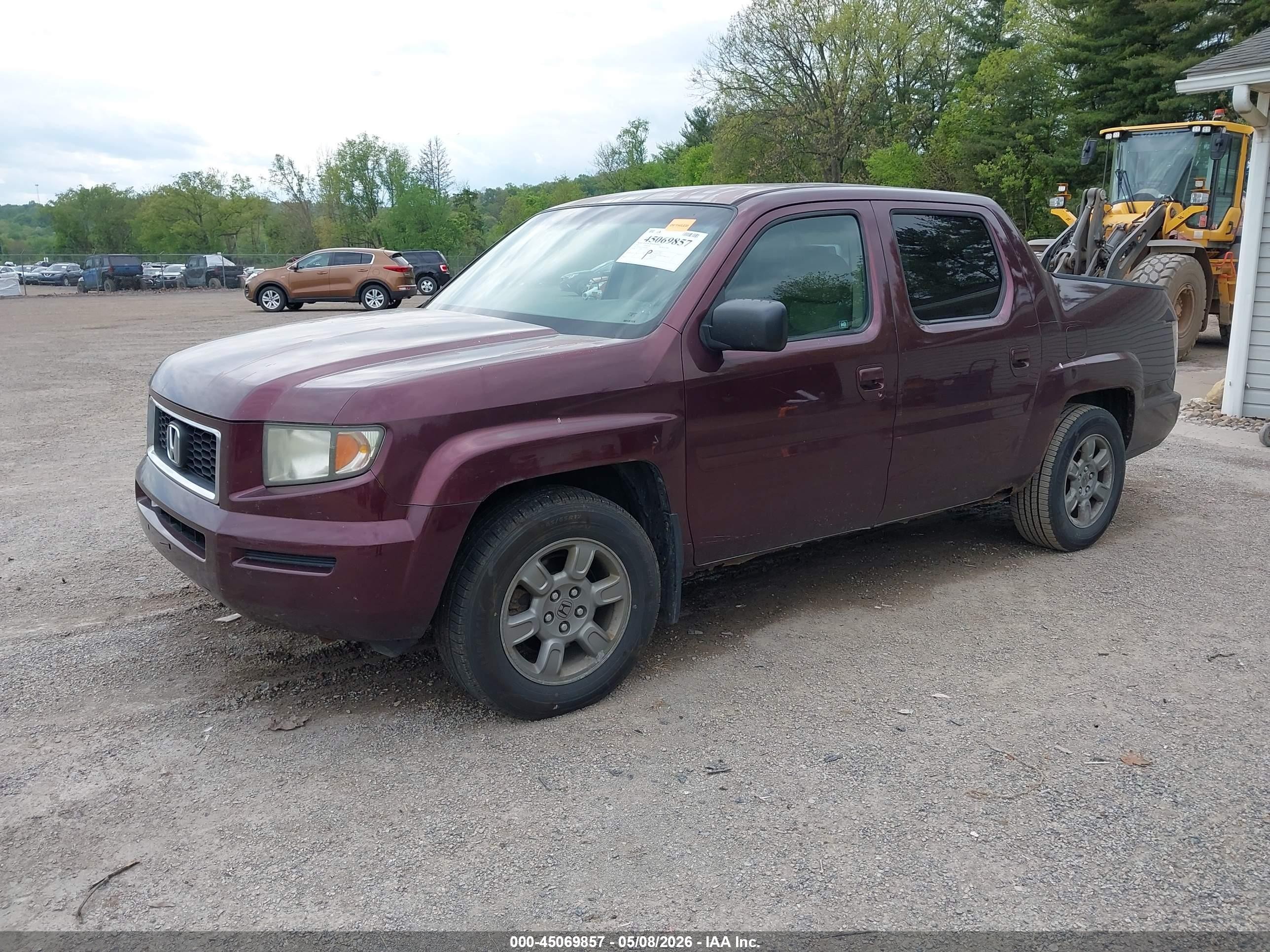 2007 Honda Ridgeline Rtx Maroon vin: 2HJYK16377H539656