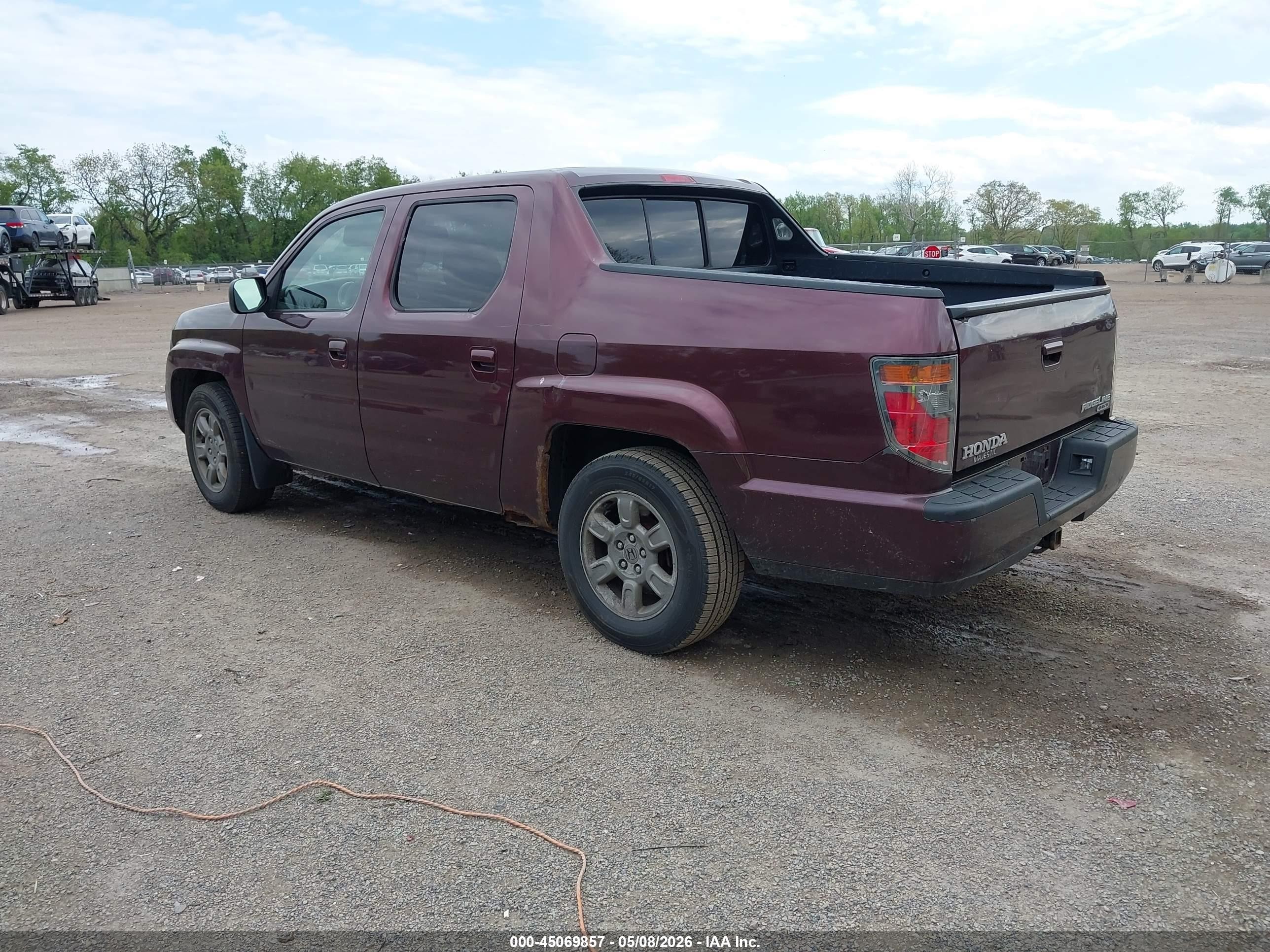 2007 Honda Ridgeline Rtx Maroon vin: 2HJYK16377H539656