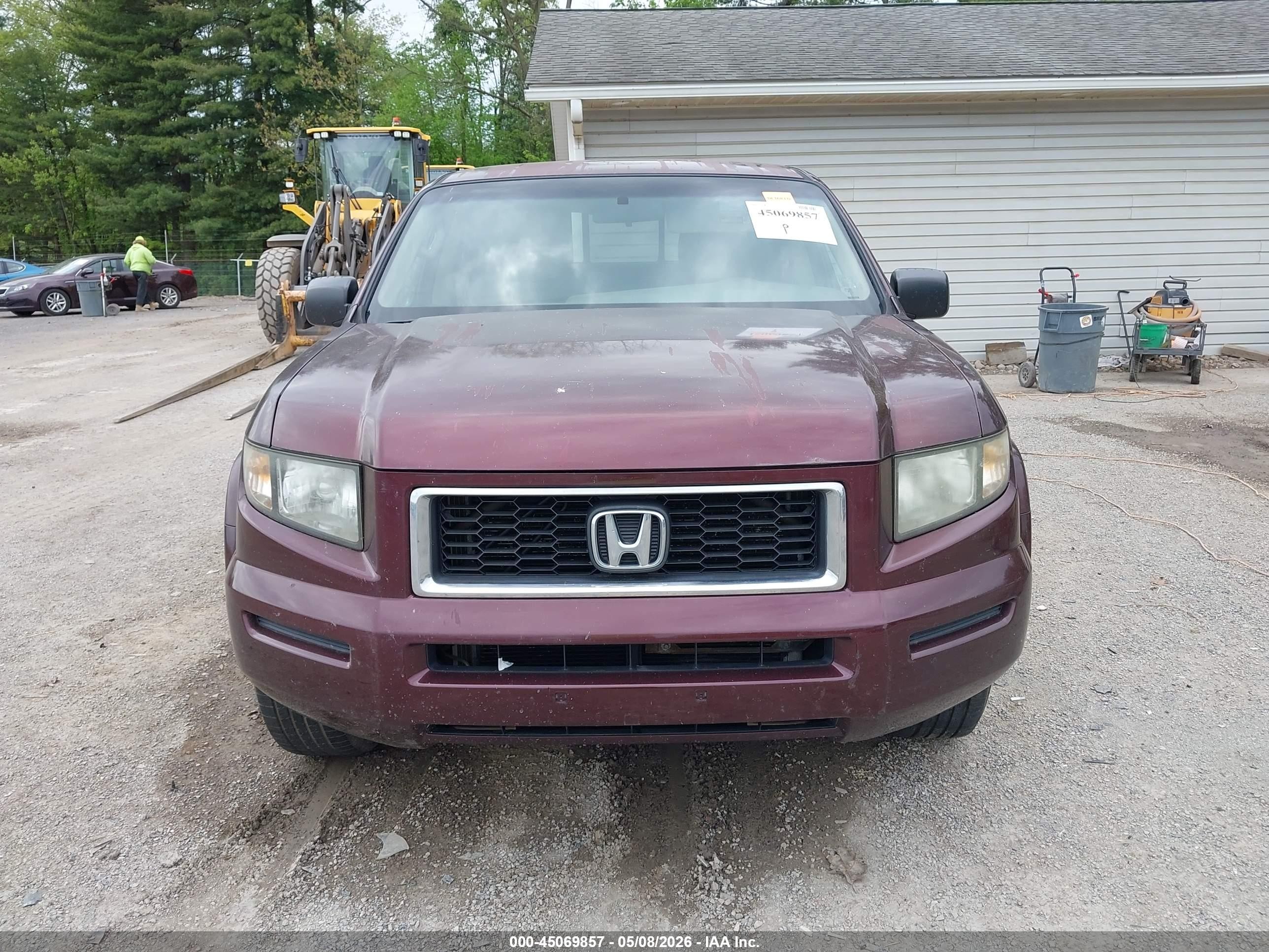 2007 Honda Ridgeline Rtx Maroon vin: 2HJYK16377H539656