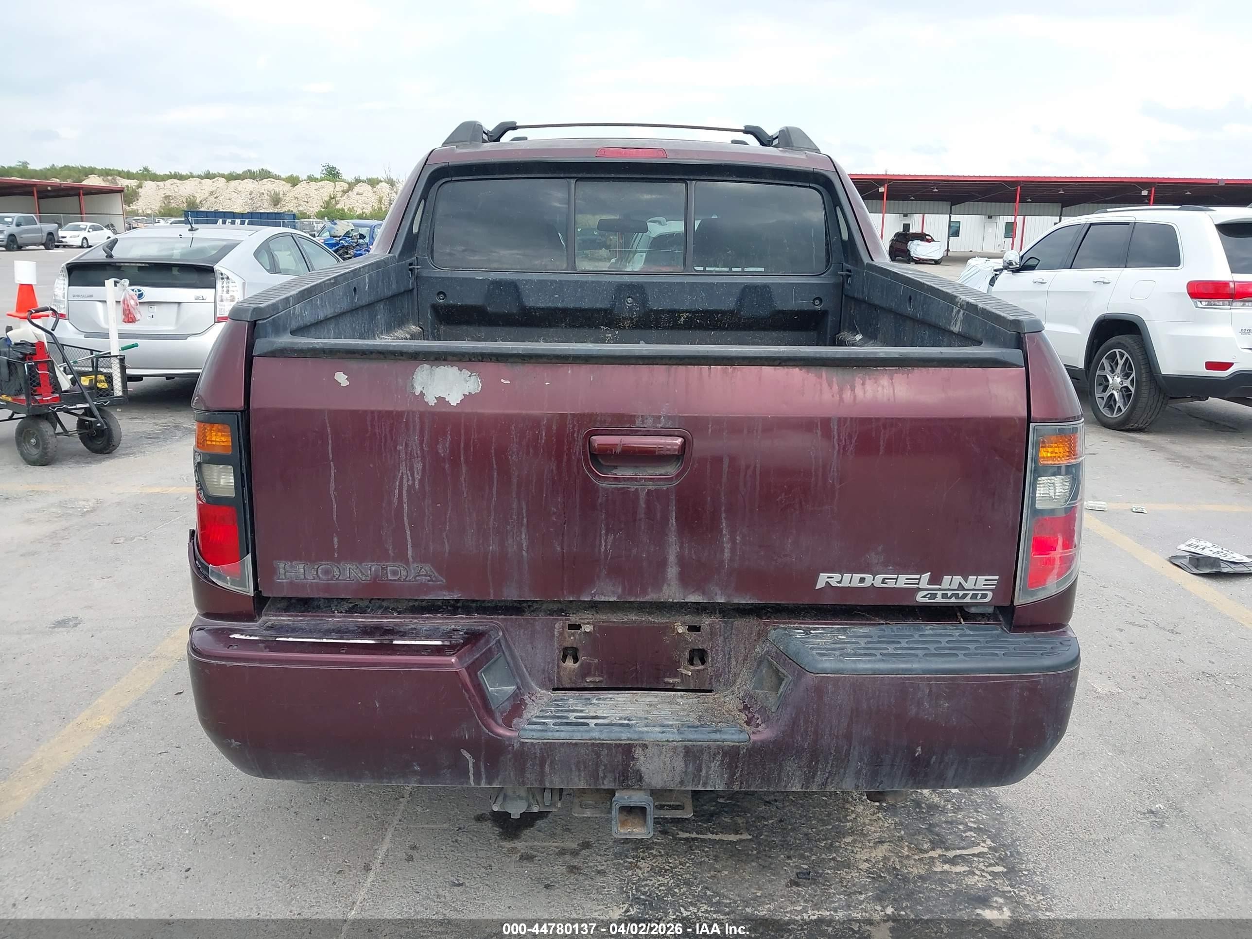 2008 Honda Ridgeline Rtx Maroon vin: 2HJYK16378H502222