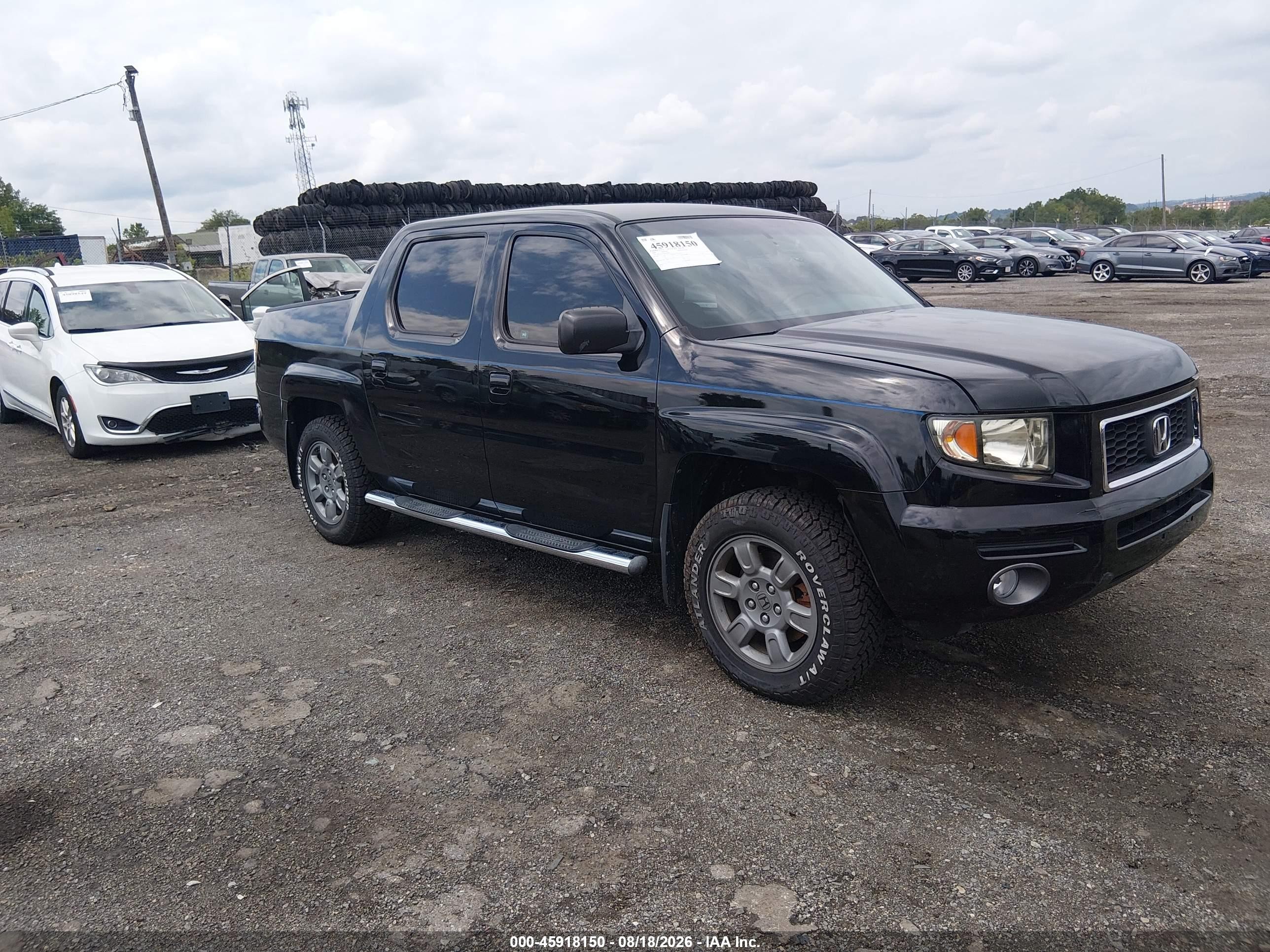 2008 Honda Ridgeline Rtx Black vin: 2HJYK16378H507839