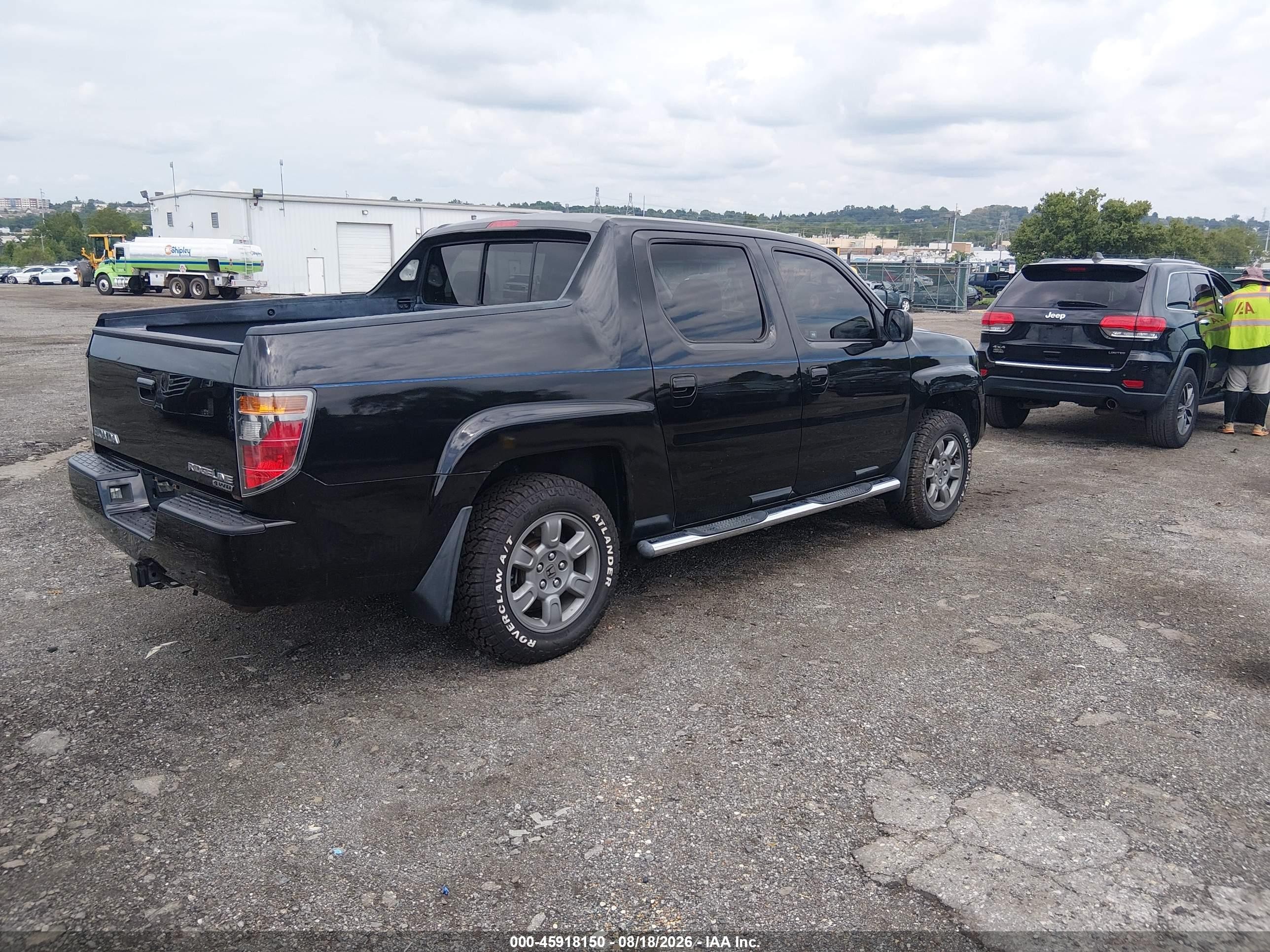 2008 Honda Ridgeline Rtx Black vin: 2HJYK16378H507839