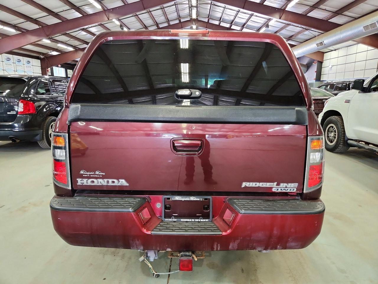2007 Honda Ridgeline Rtx Burgundy vin: 2HJYK16387H521232