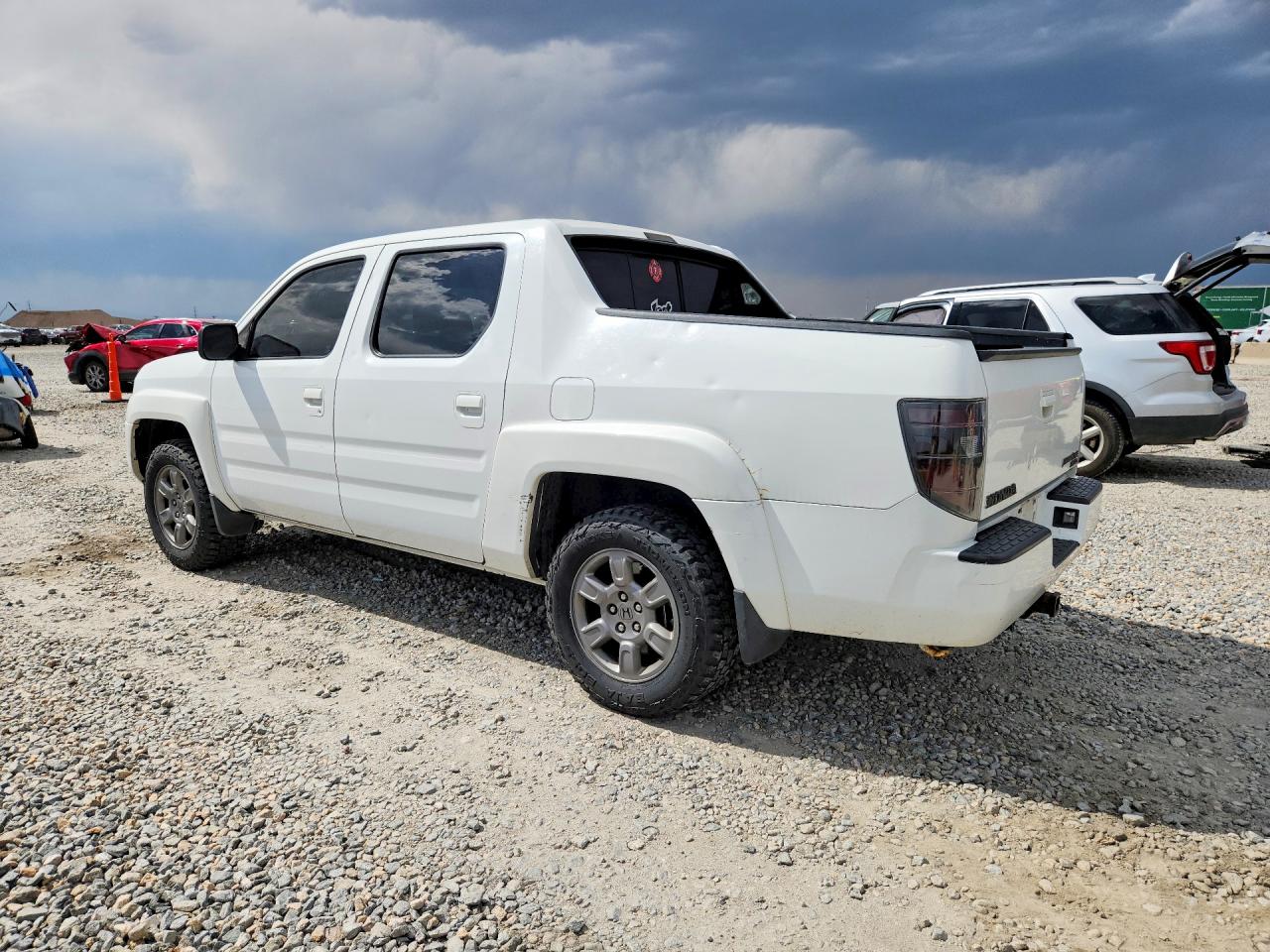 2007 Honda Ridgeline Rtx White vin: 2HJYK16397H509235