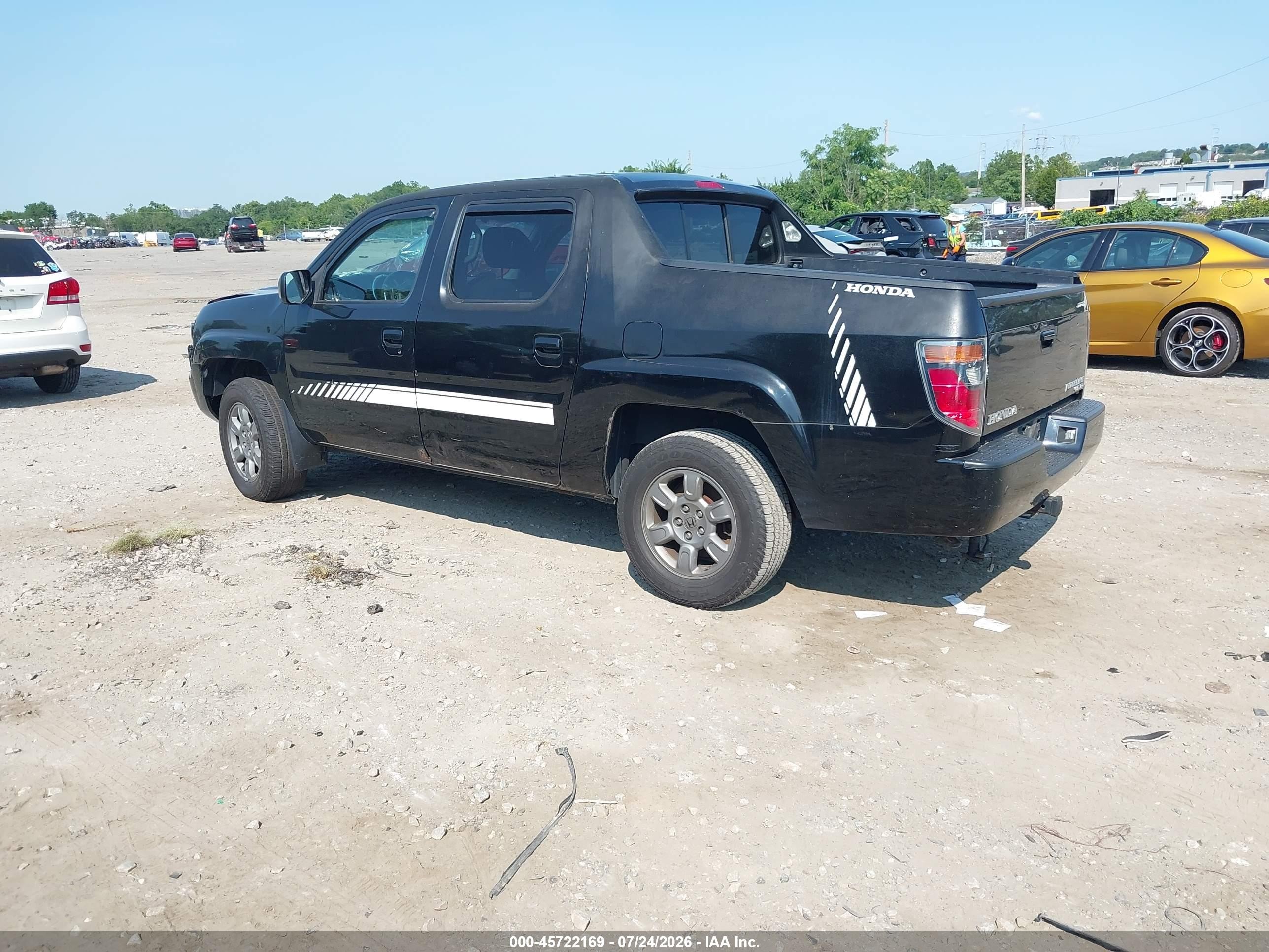 2008 Honda Ridgeline Rtx Black vin: 2HJYK16398H520463