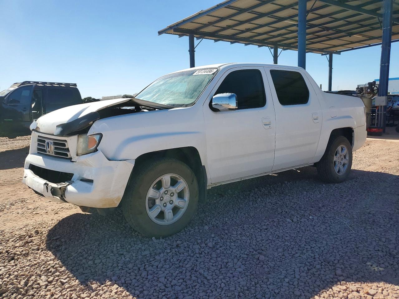 2006 Honda Ridgeline Rts White vin: 2HJYK16406H515626