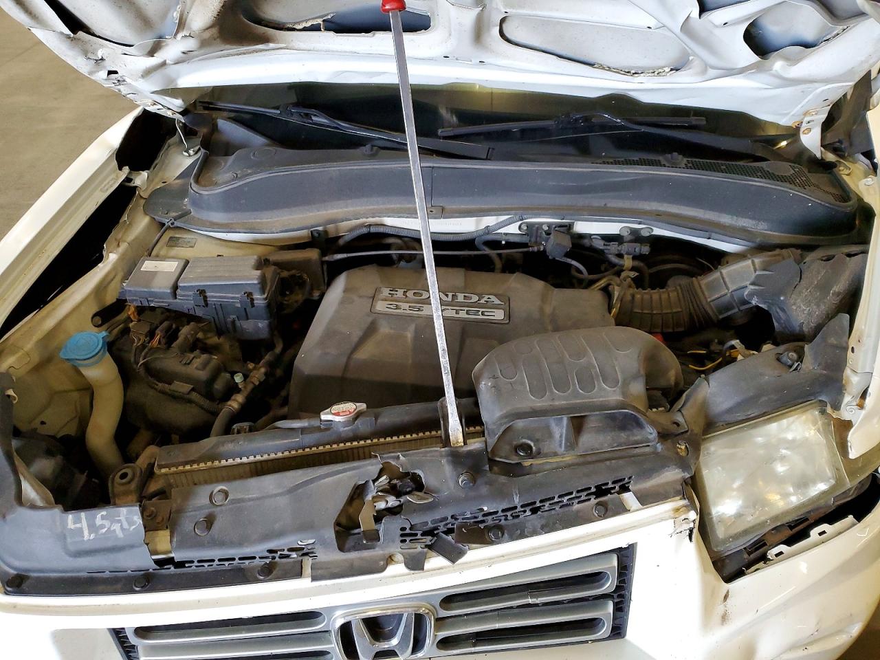 2007 Honda Ridgeline Rts White vin: 2HJYK16407H540401