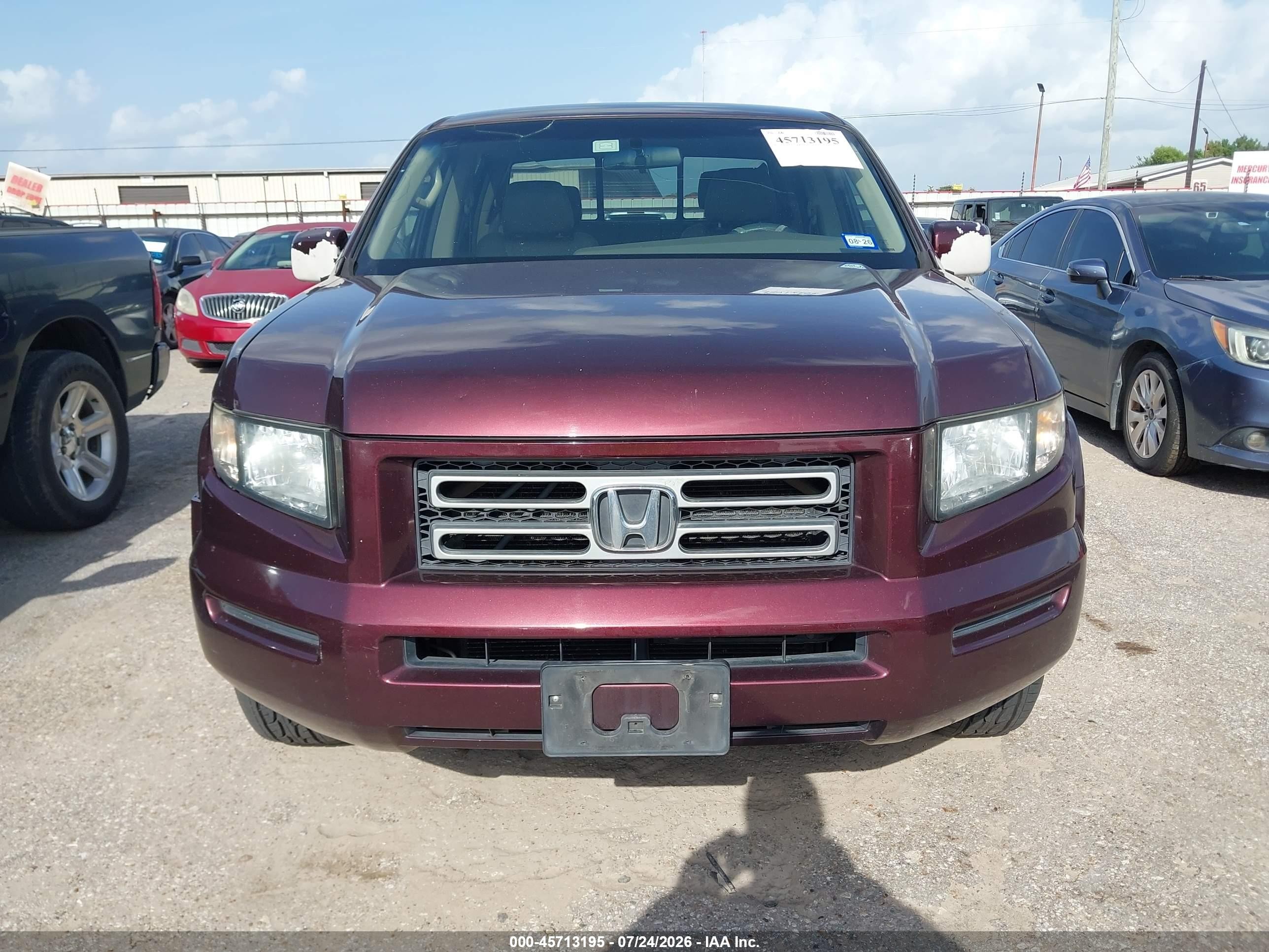 2008 Honda Ridgeline Rts Maroon vin: 2HJYK16408H502975