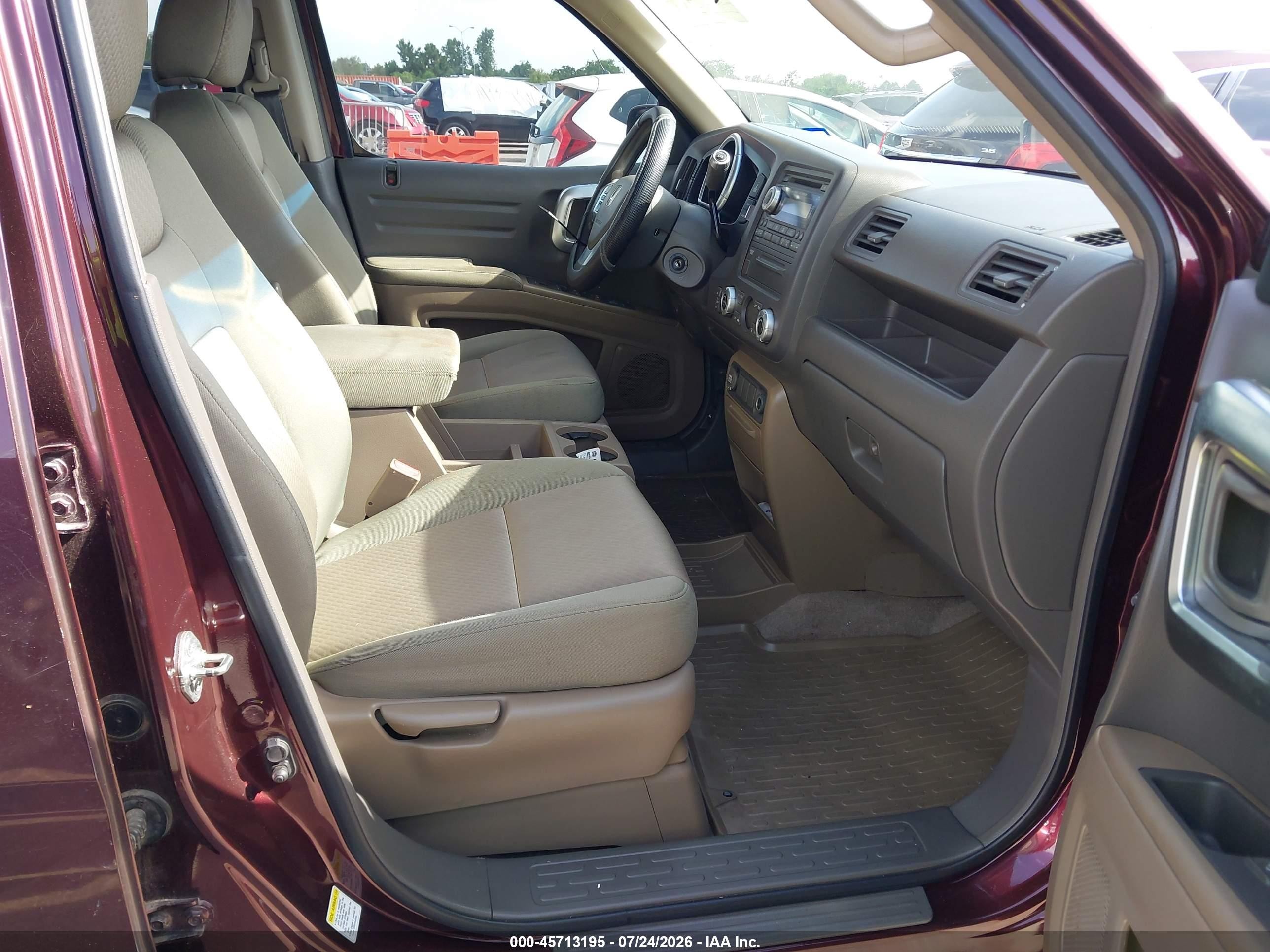 2008 Honda Ridgeline Rts Maroon vin: 2HJYK16408H502975