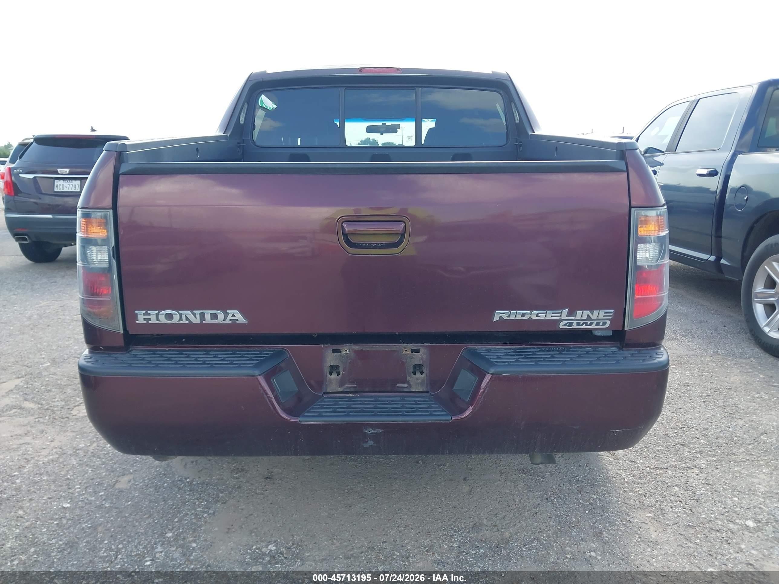 2008 Honda Ridgeline Rts Maroon vin: 2HJYK16408H502975