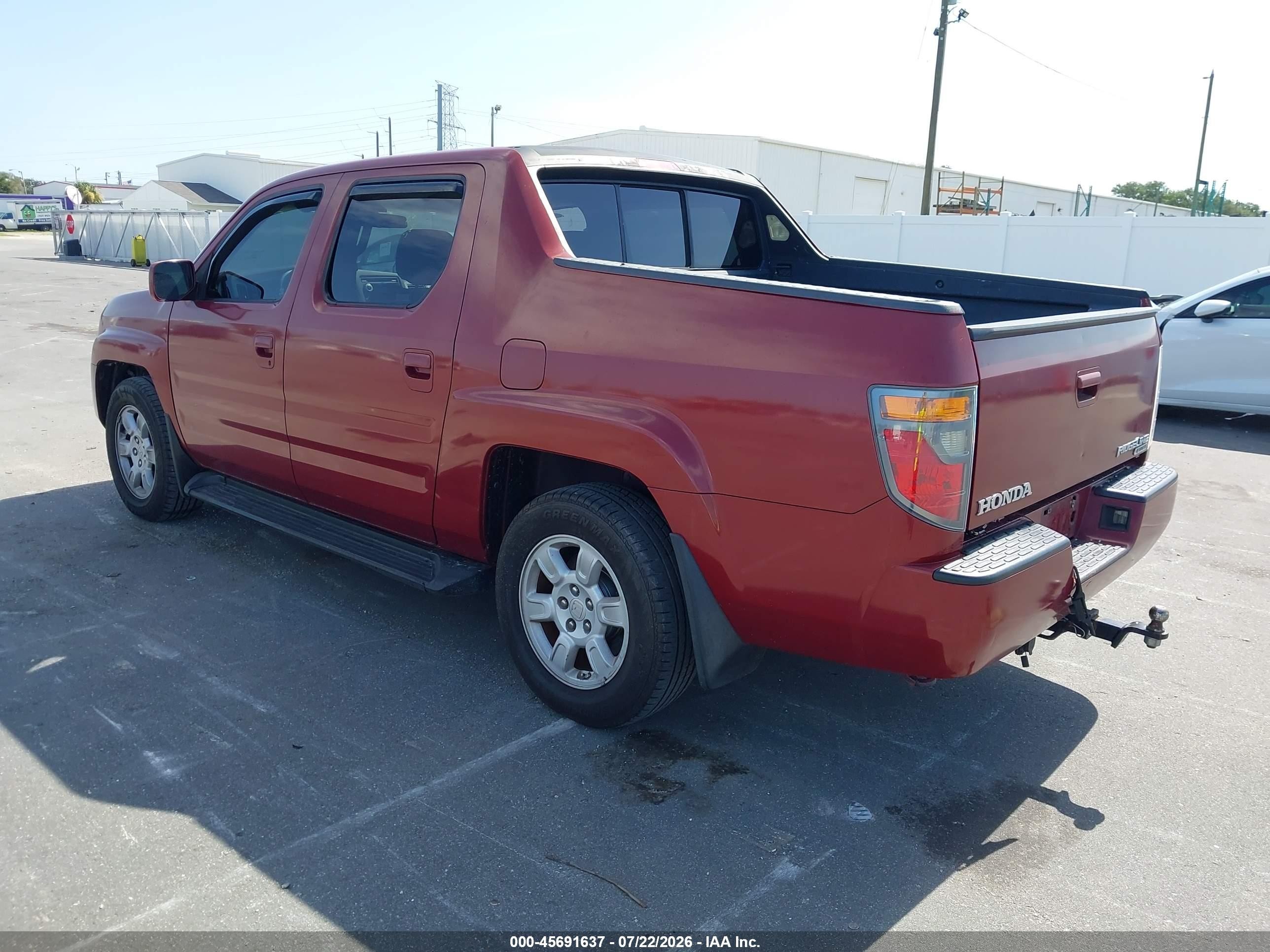 2006 Honda Ridgeline Rts Красный vin: 2HJYK16416H555178