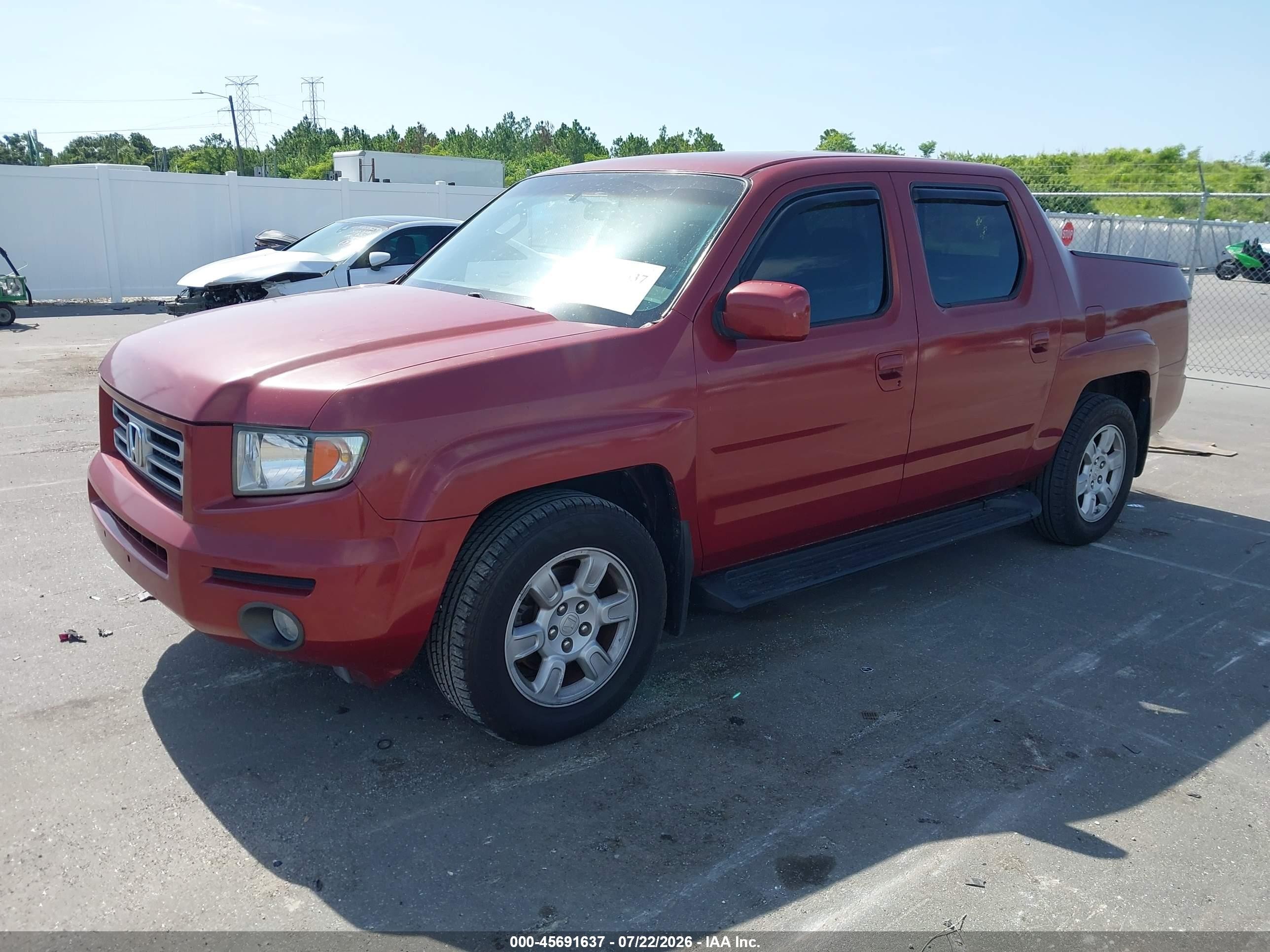2006 Honda Ridgeline Rts Красный vin: 2HJYK16416H555178