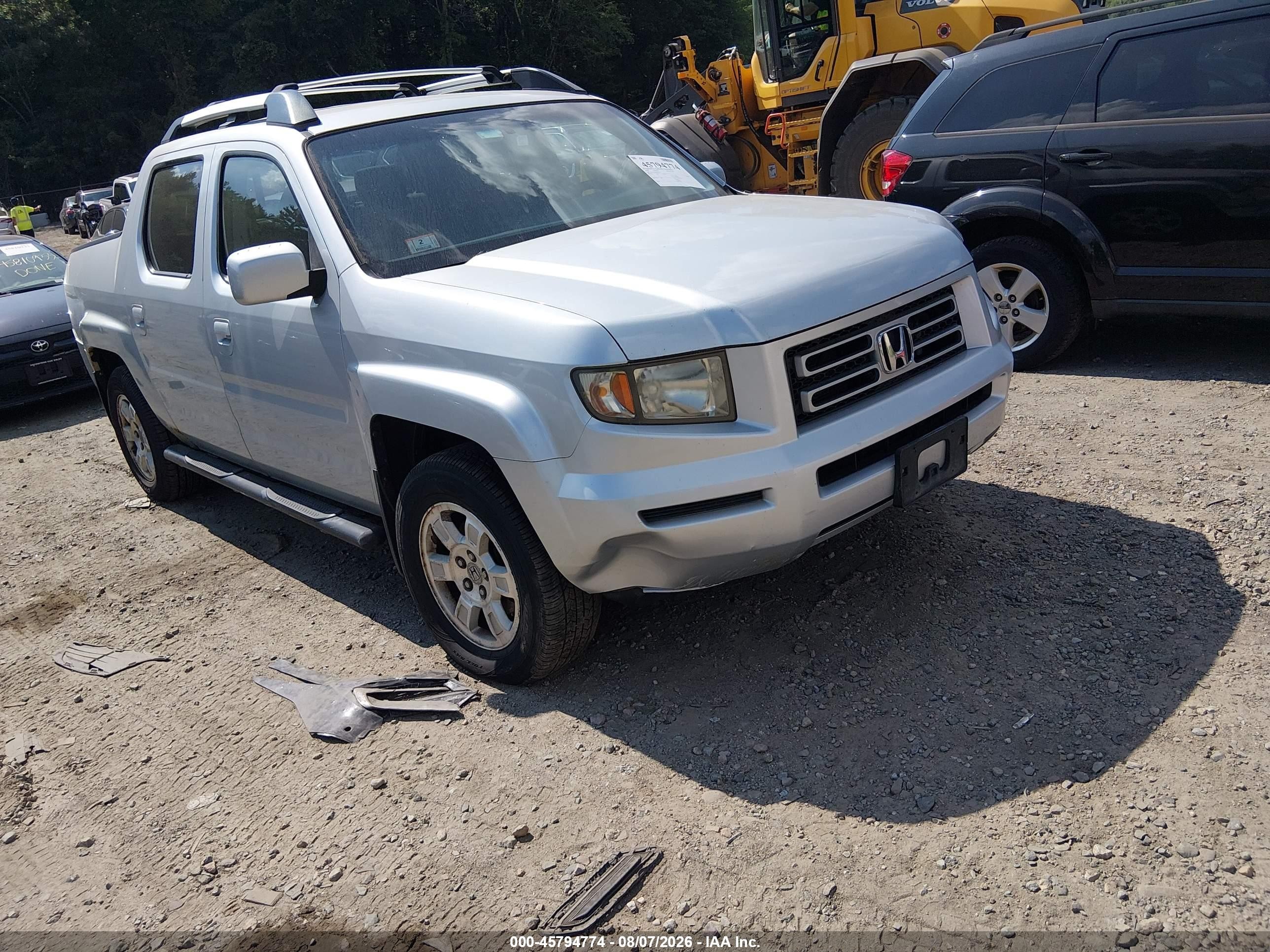 2008 Honda Ridgeline Rts Silver vin: 2HJYK16418H501558