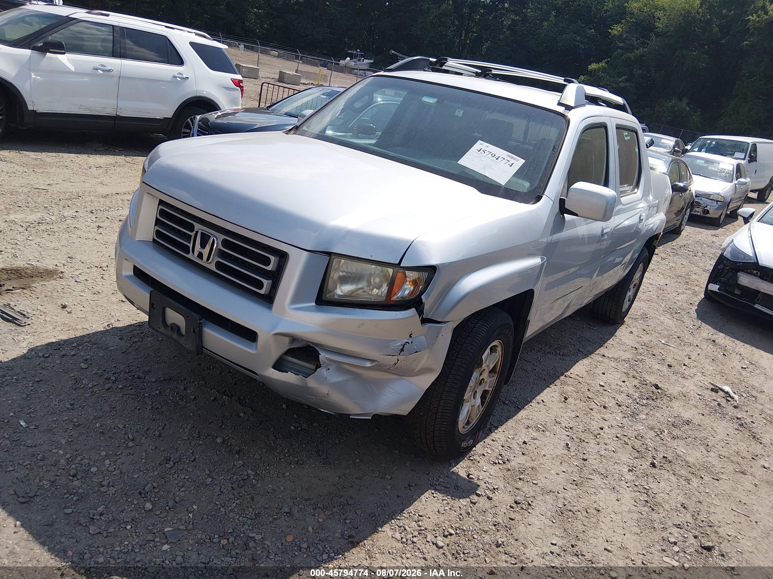 2008 Honda Ridgeline Rts Серебряный vin: 2HJYK16418H501558