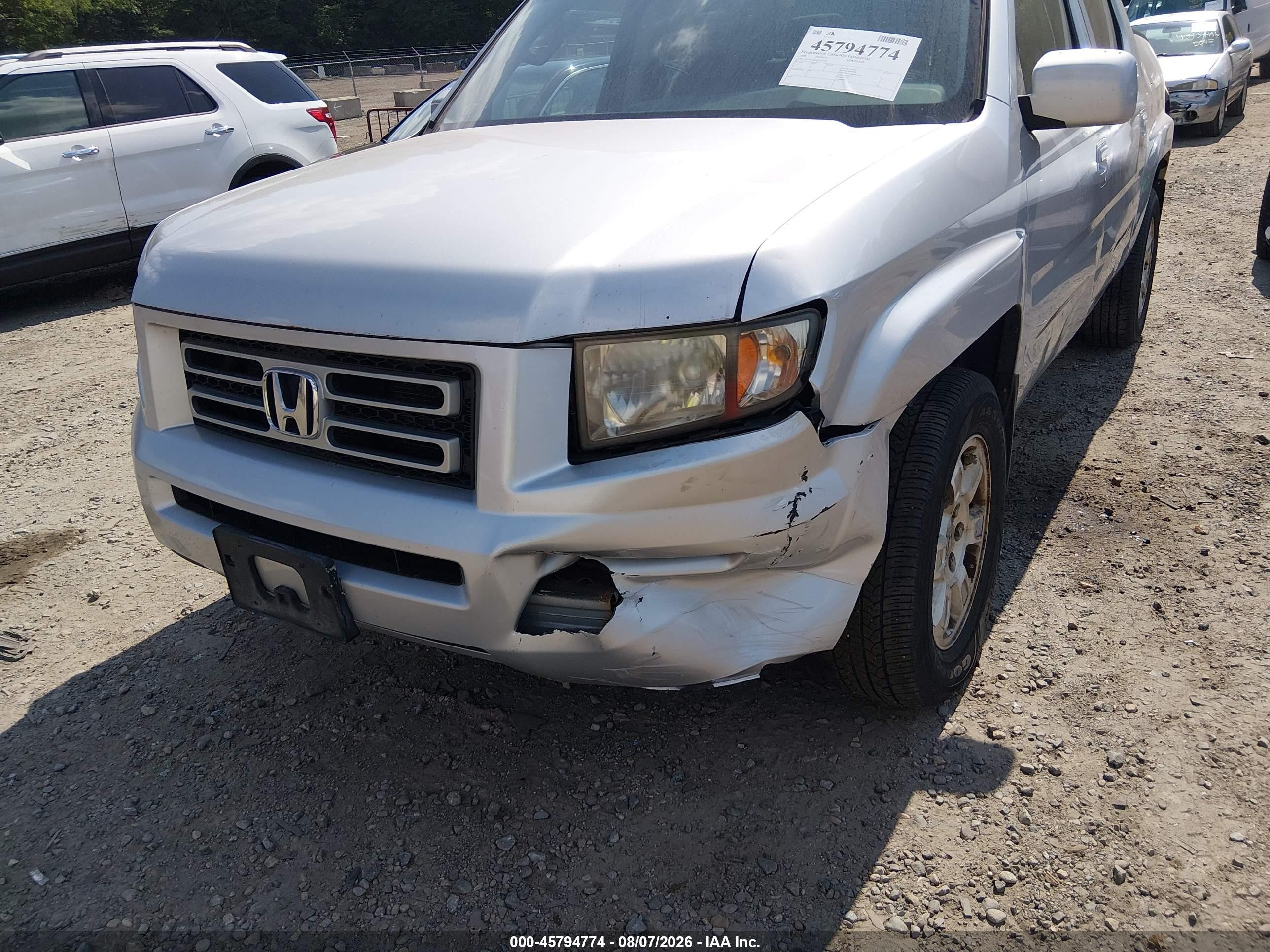 2008 Honda Ridgeline Rts Серебряный vin: 2HJYK16418H501558