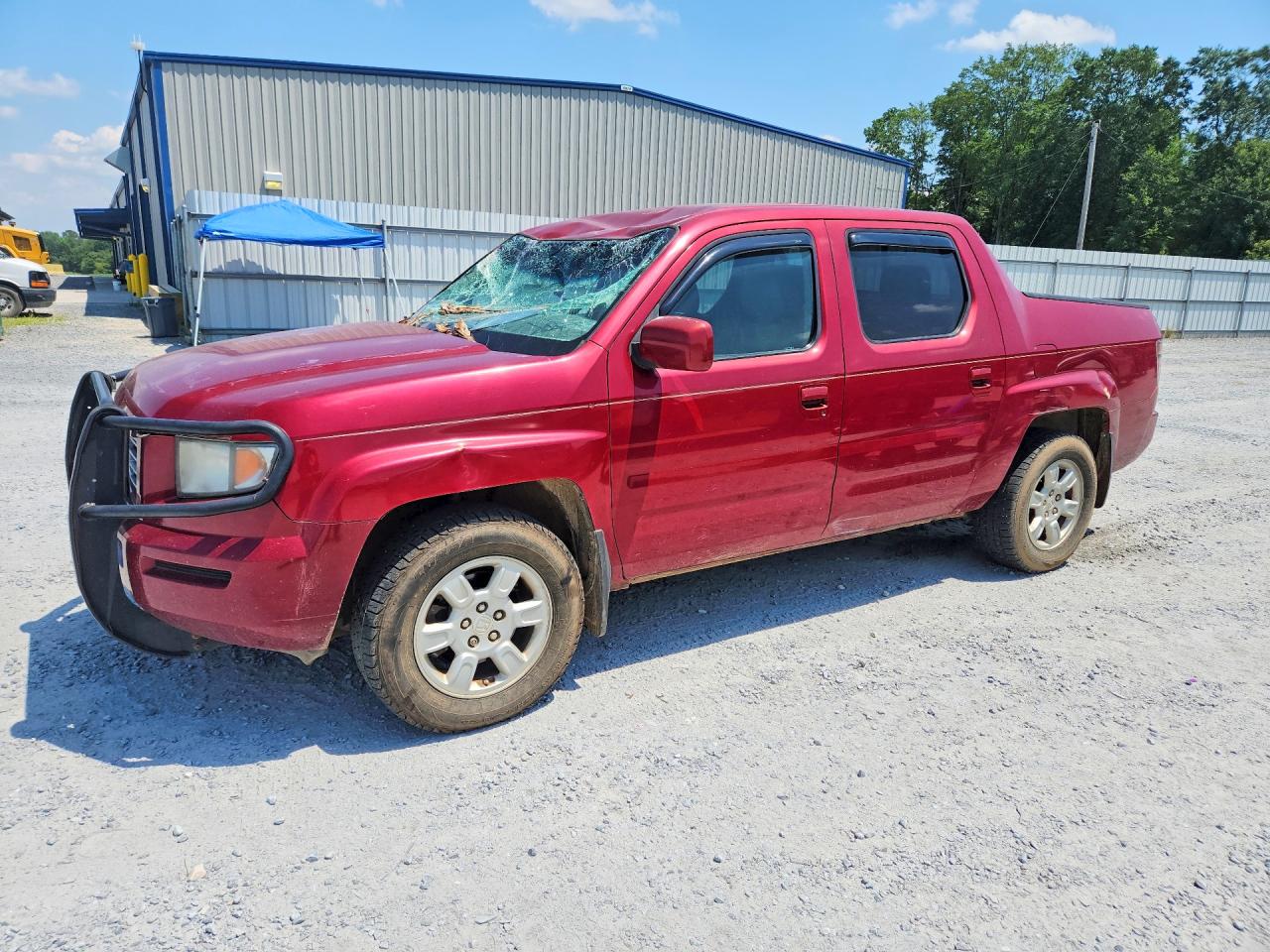 2006 Honda Ridgeline Rts Red vin: 2HJYK16426H544237