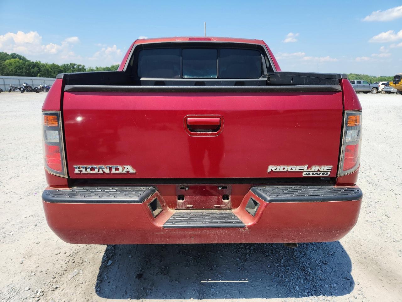 2006 Honda Ridgeline Rts Red vin: 2HJYK16426H544237