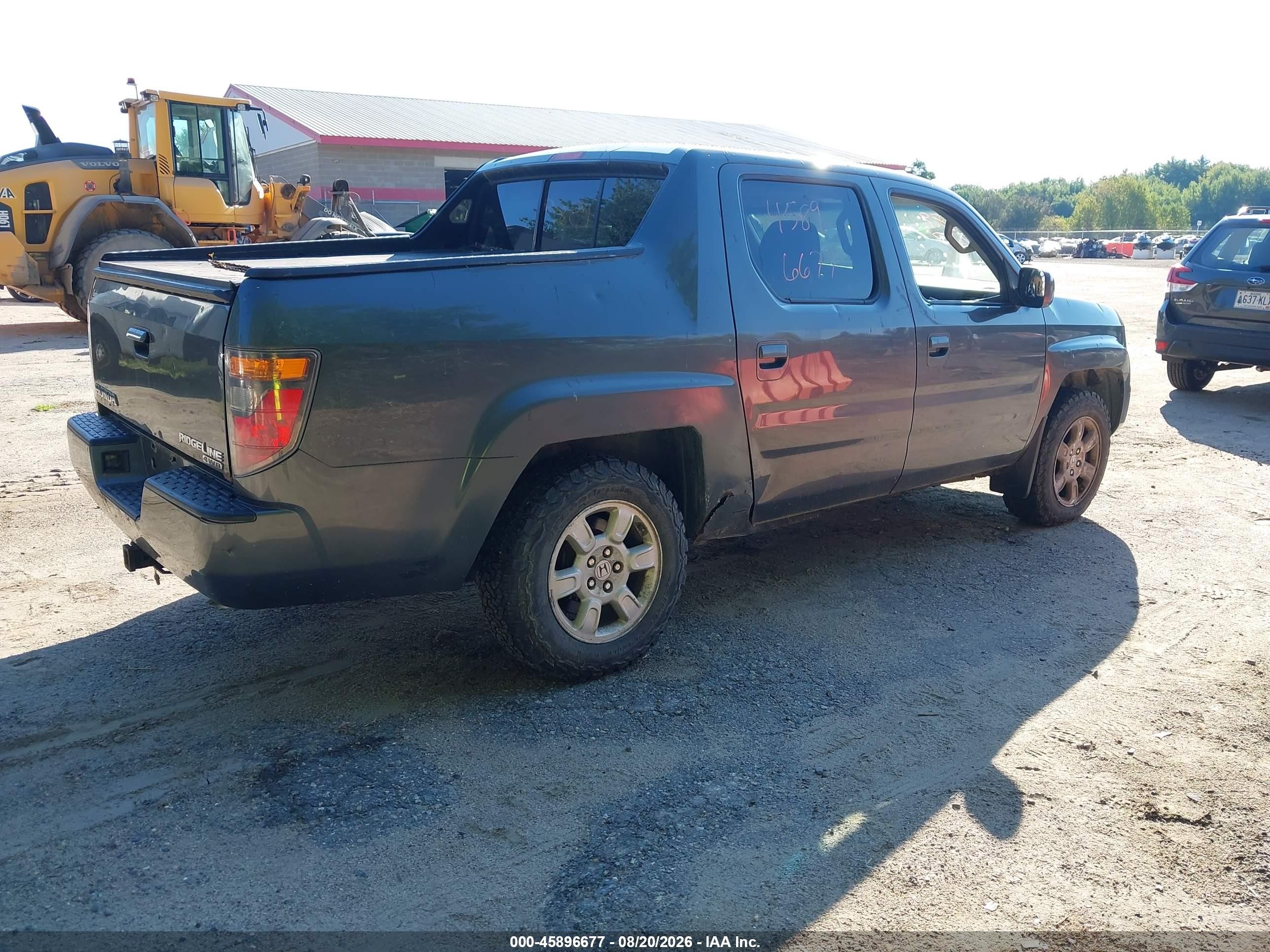 2007 Honda Ridgeline Rts Gray vin: 2HJYK16427H552677