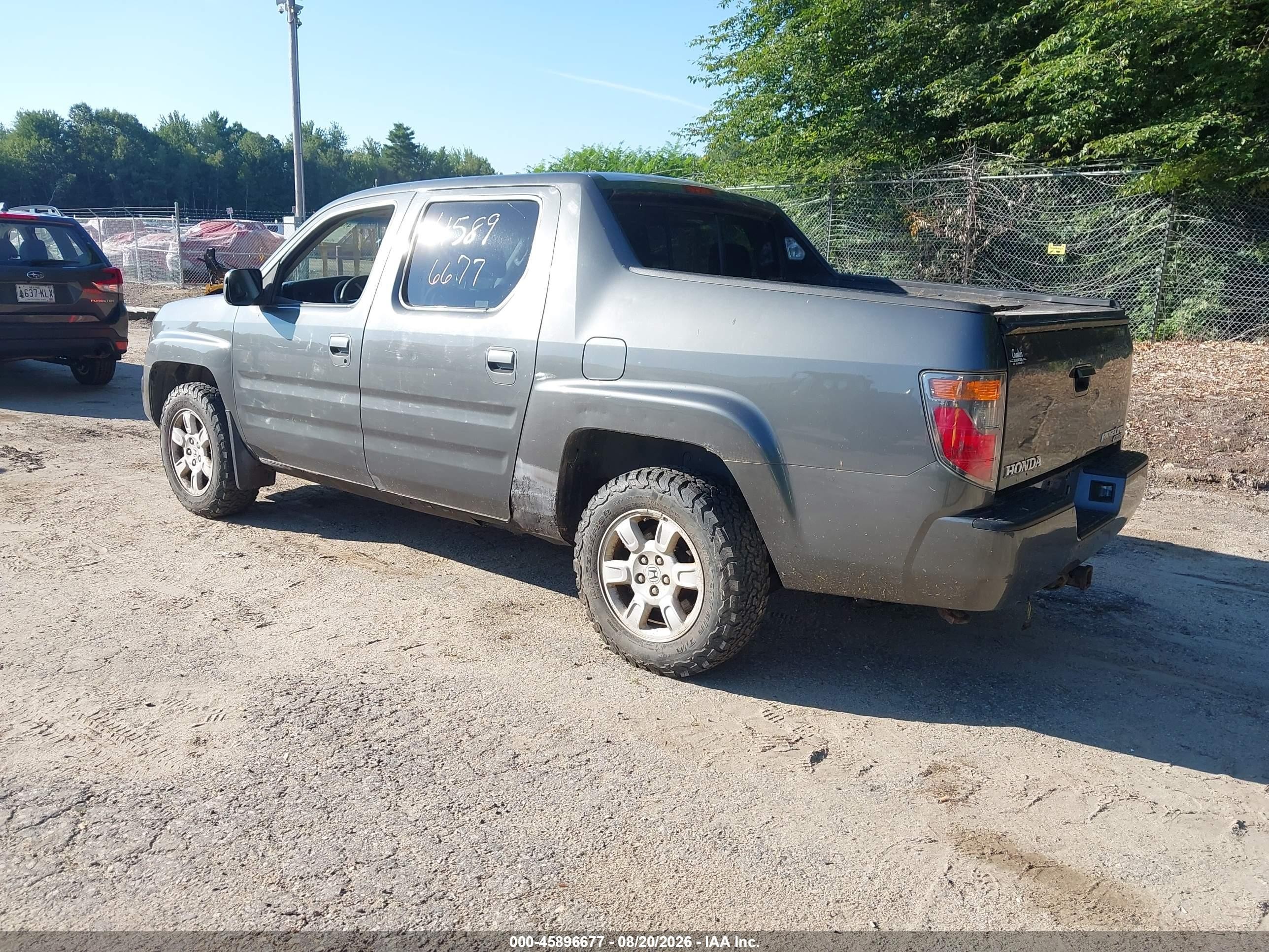2007 Honda Ridgeline Rts Gray vin: 2HJYK16427H552677
