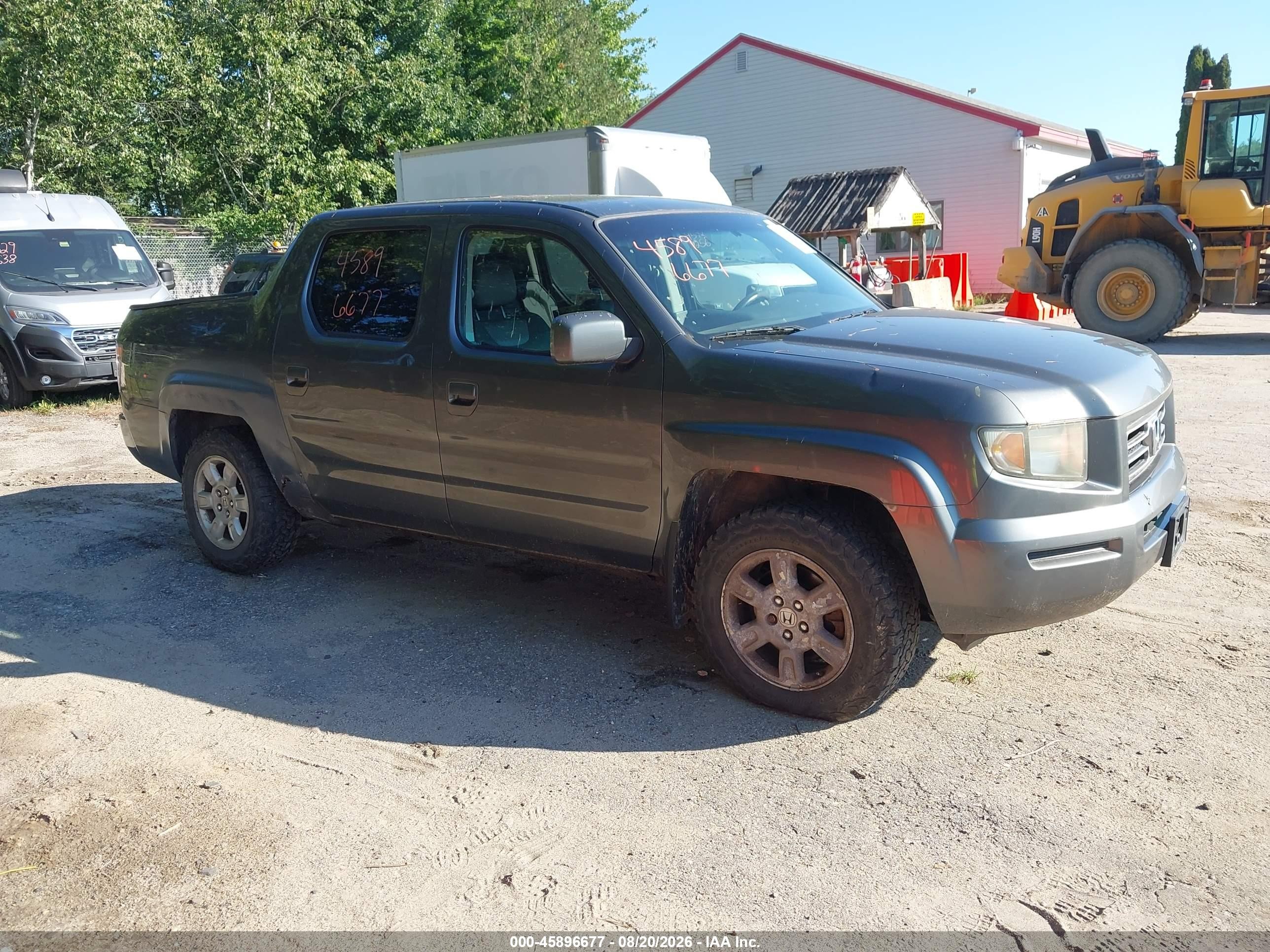 2007 Honda Ridgeline Rts Gray vin: 2HJYK16427H552677