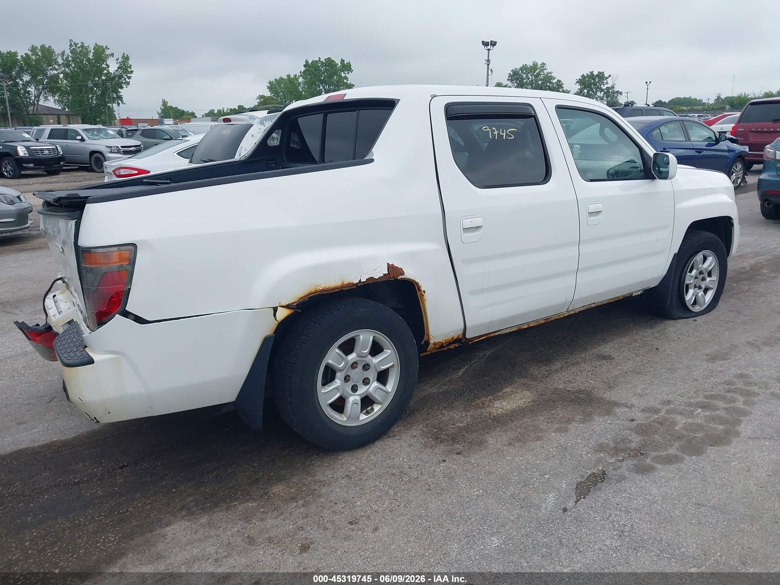 2006 Honda Ridgeline Rts White vin: 2HJYK16436H560382