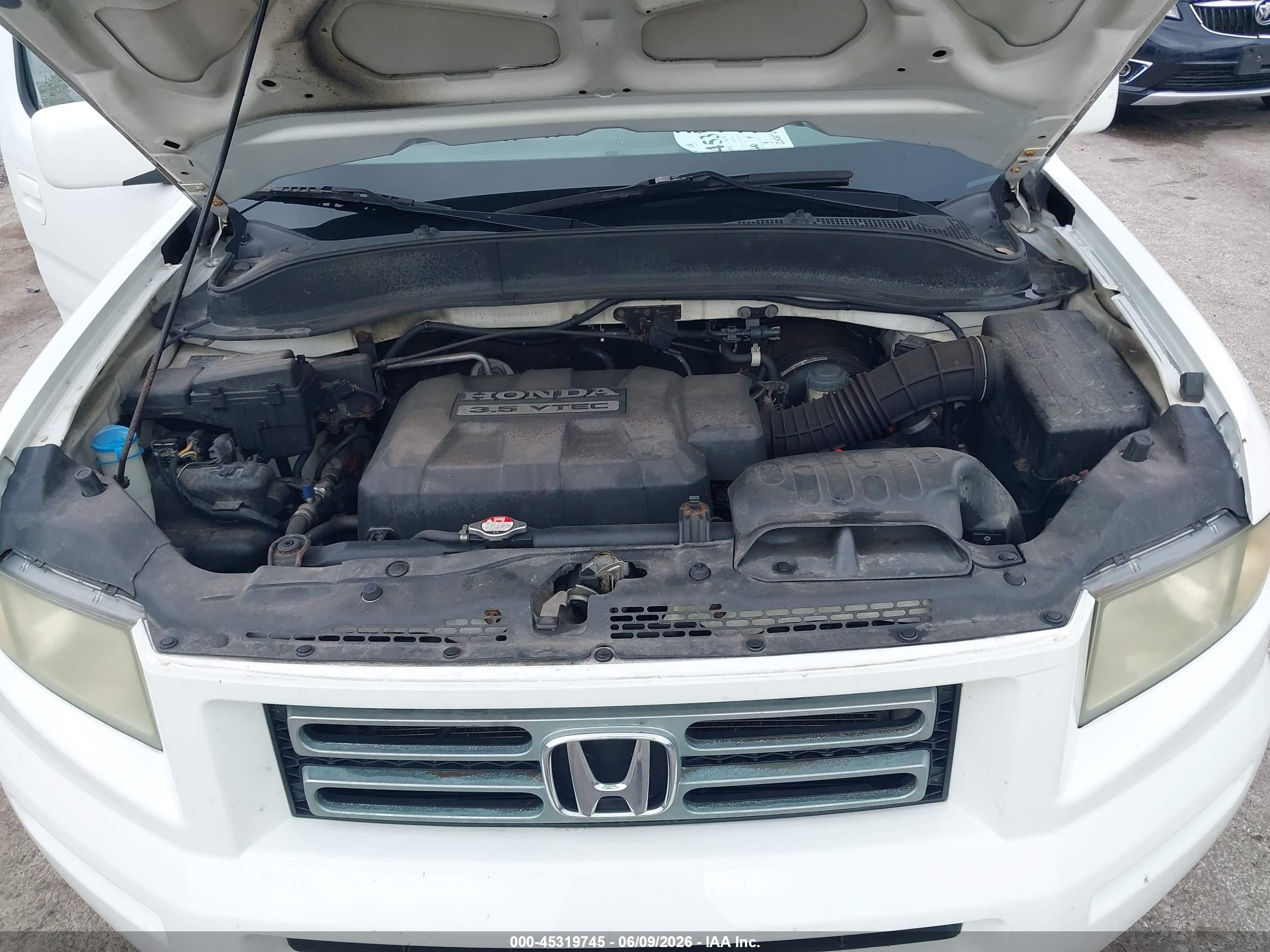 2006 Honda Ridgeline Rts White vin: 2HJYK16436H560382