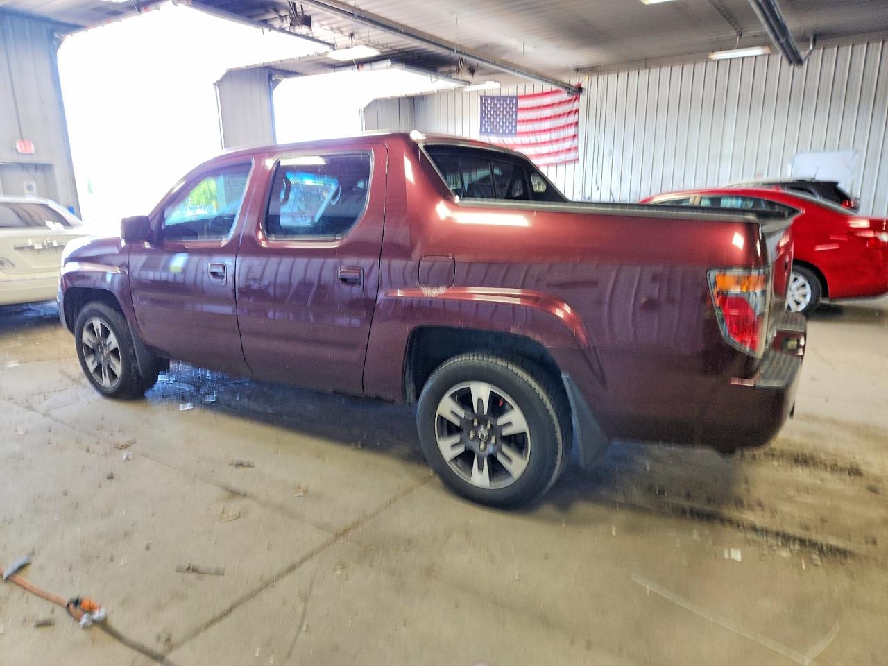 2007 Honda Ridgeline Rts Maroon vin: 2HJYK16437H502435