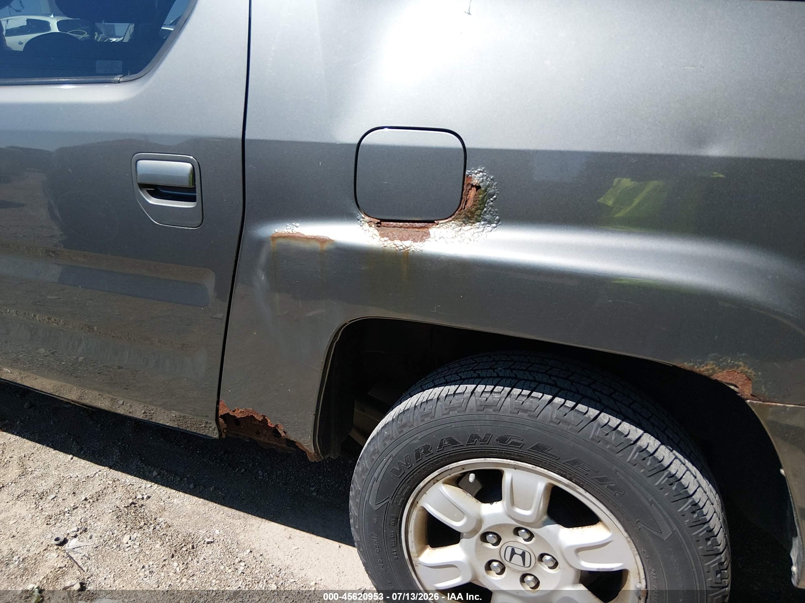 2007 Honda Ridgeline Rts Gray vin: 2HJYK16437H531692