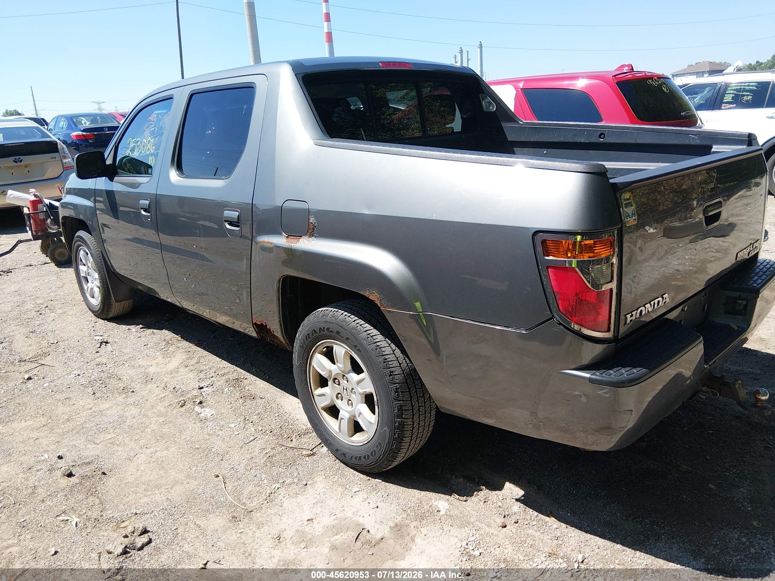 2007 Honda Ridgeline Rts Gray vin: 2HJYK16437H531692