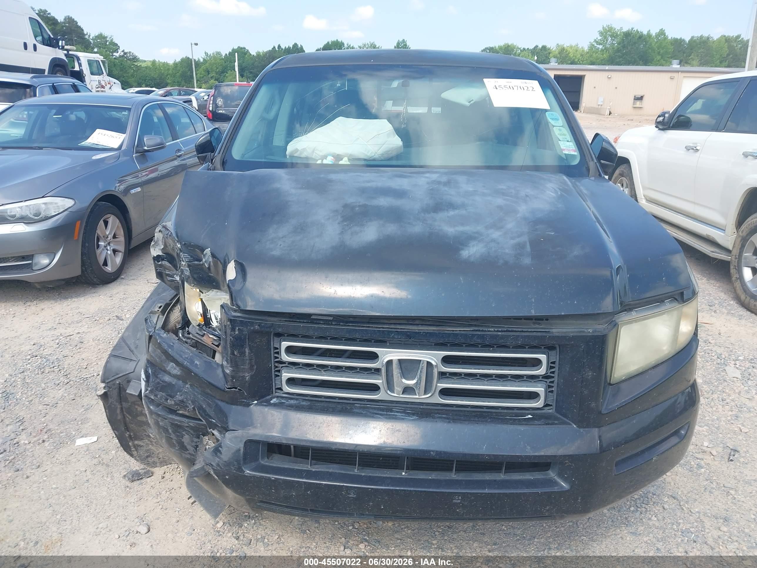 2008 Honda Ridgeline Rts Black vin: 2HJYK16438H512402