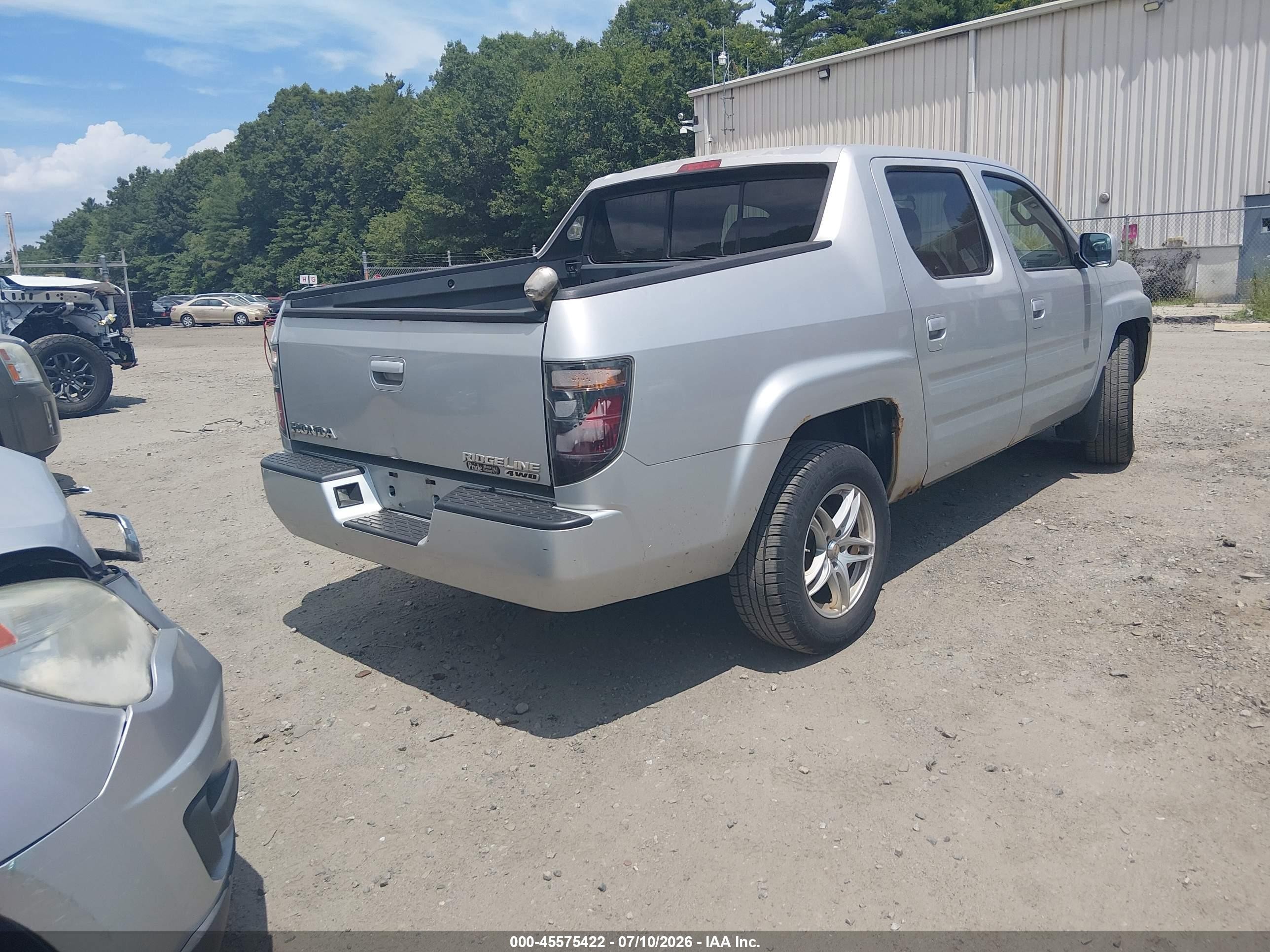 2008 Honda Ridgeline Rts Серебряный vin: 2HJYK16438H519222