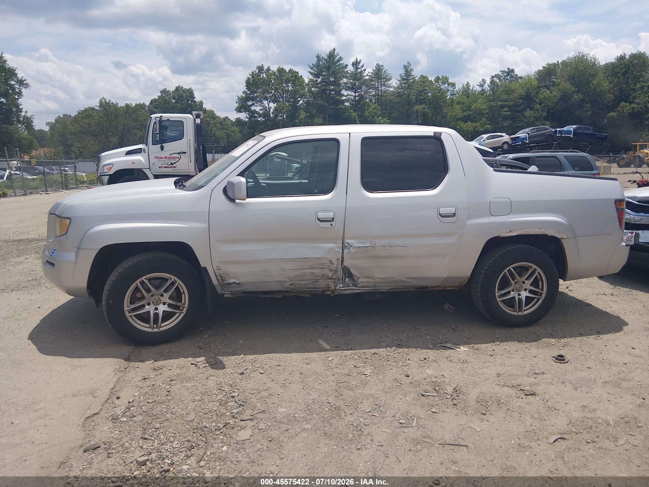 2008 Honda Ridgeline Rts Серебряный vin: 2HJYK16438H519222