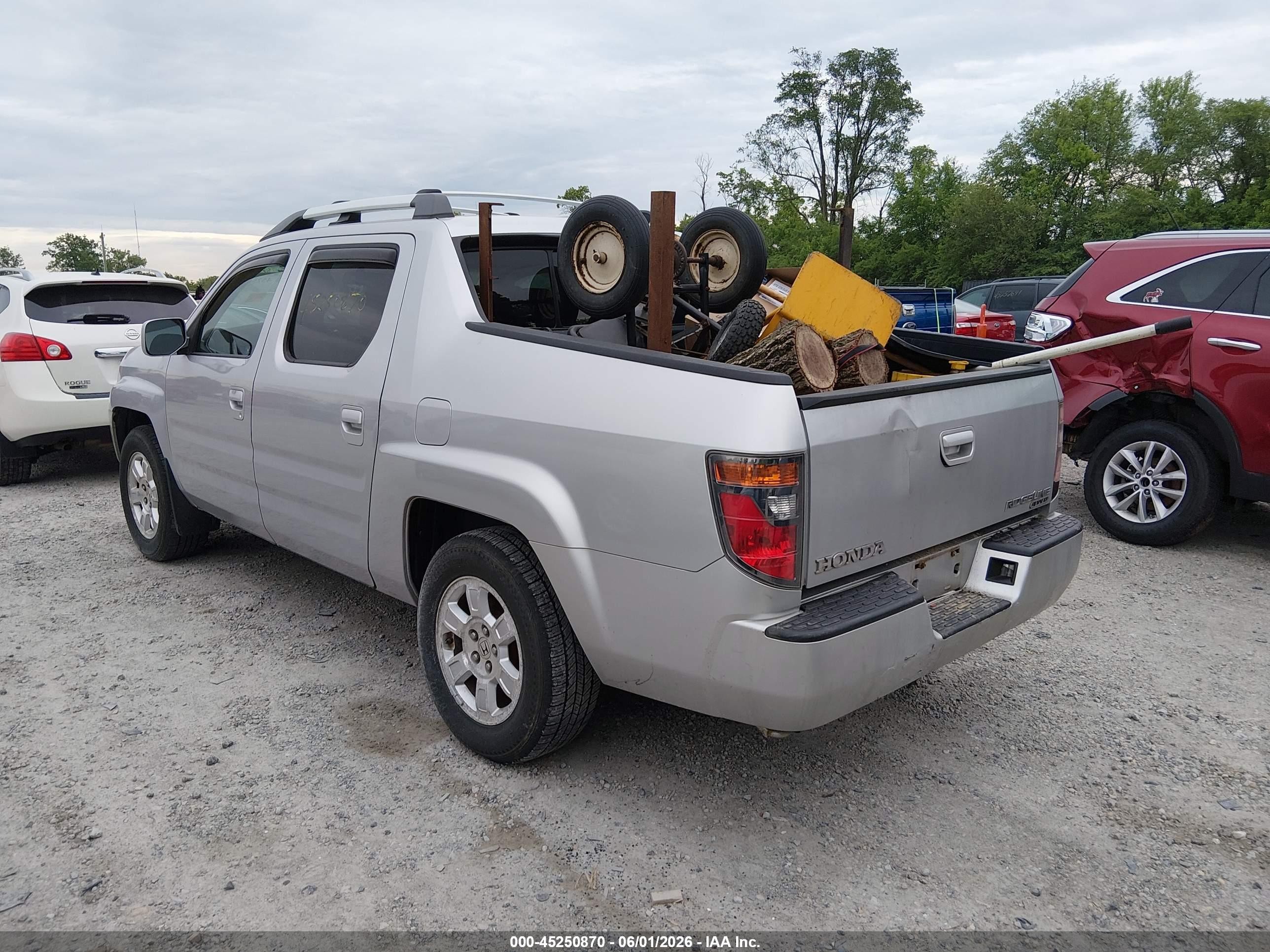 2008 Honda Ridgeline Rts Silver vin: 2HJYK16438H525005