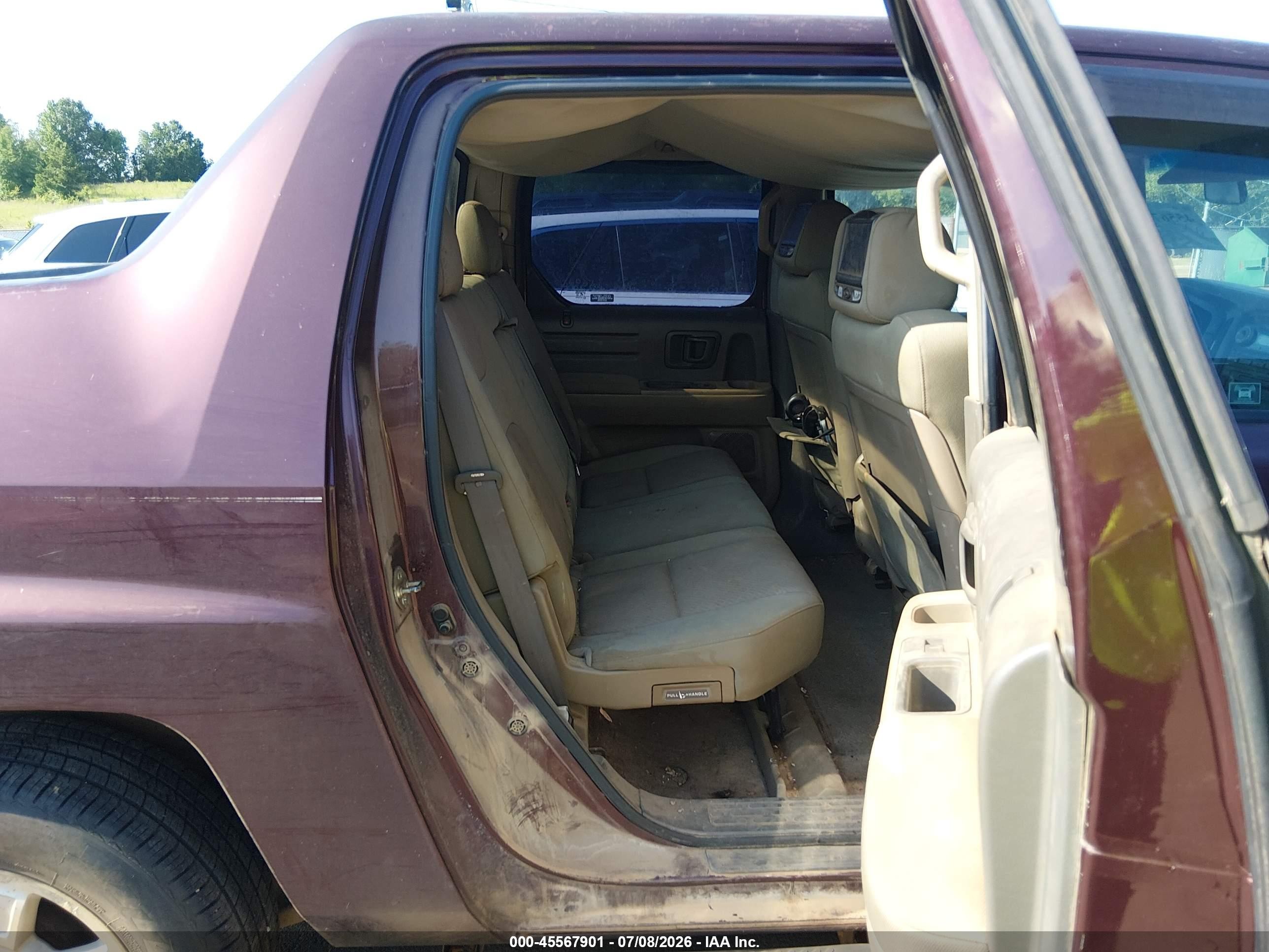 2008 Honda Ridgeline Rts Фиолетовый vin: 2HJYK16438H526252