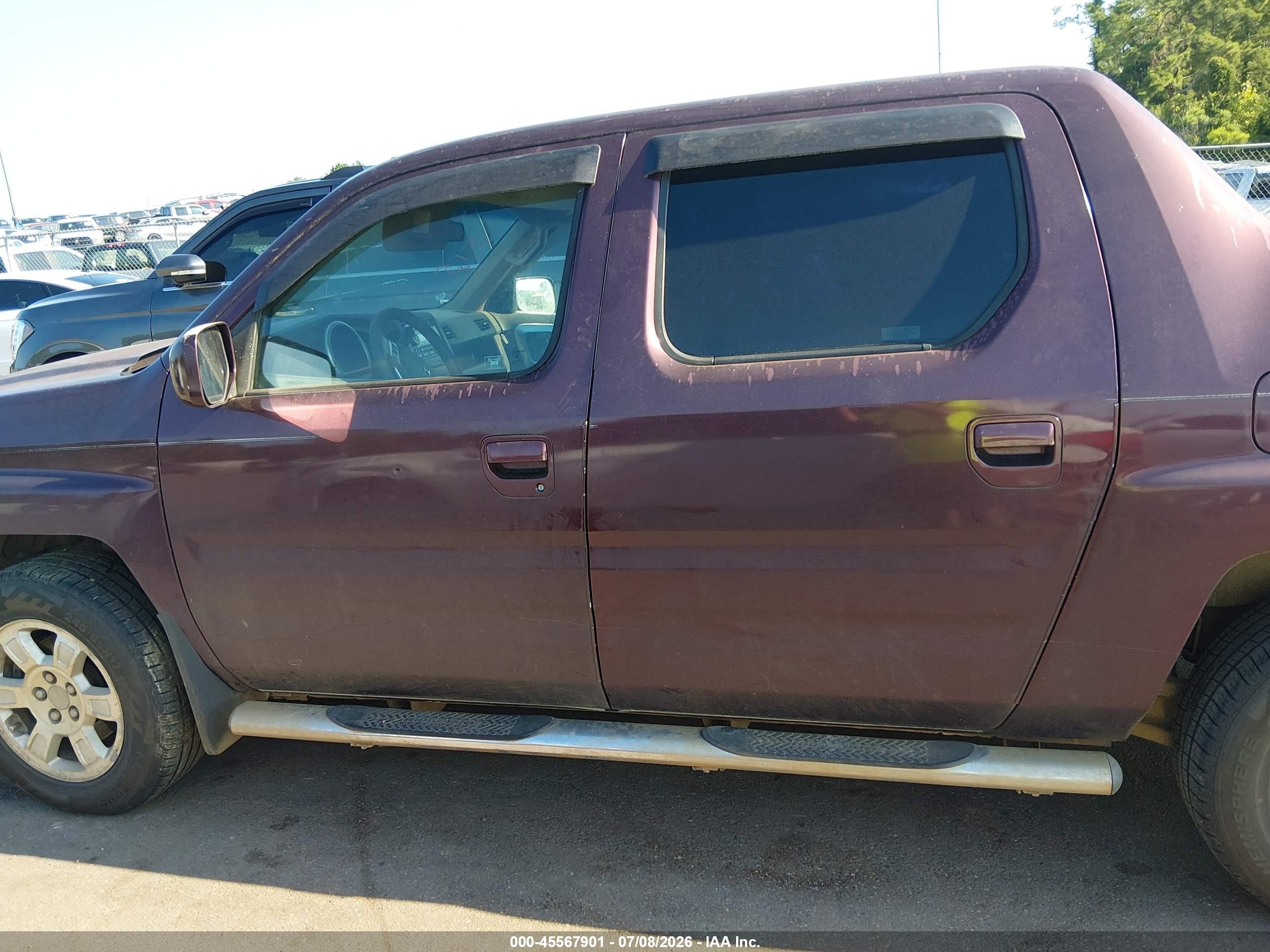 2008 Honda Ridgeline Rts Фиолетовый vin: 2HJYK16438H526252