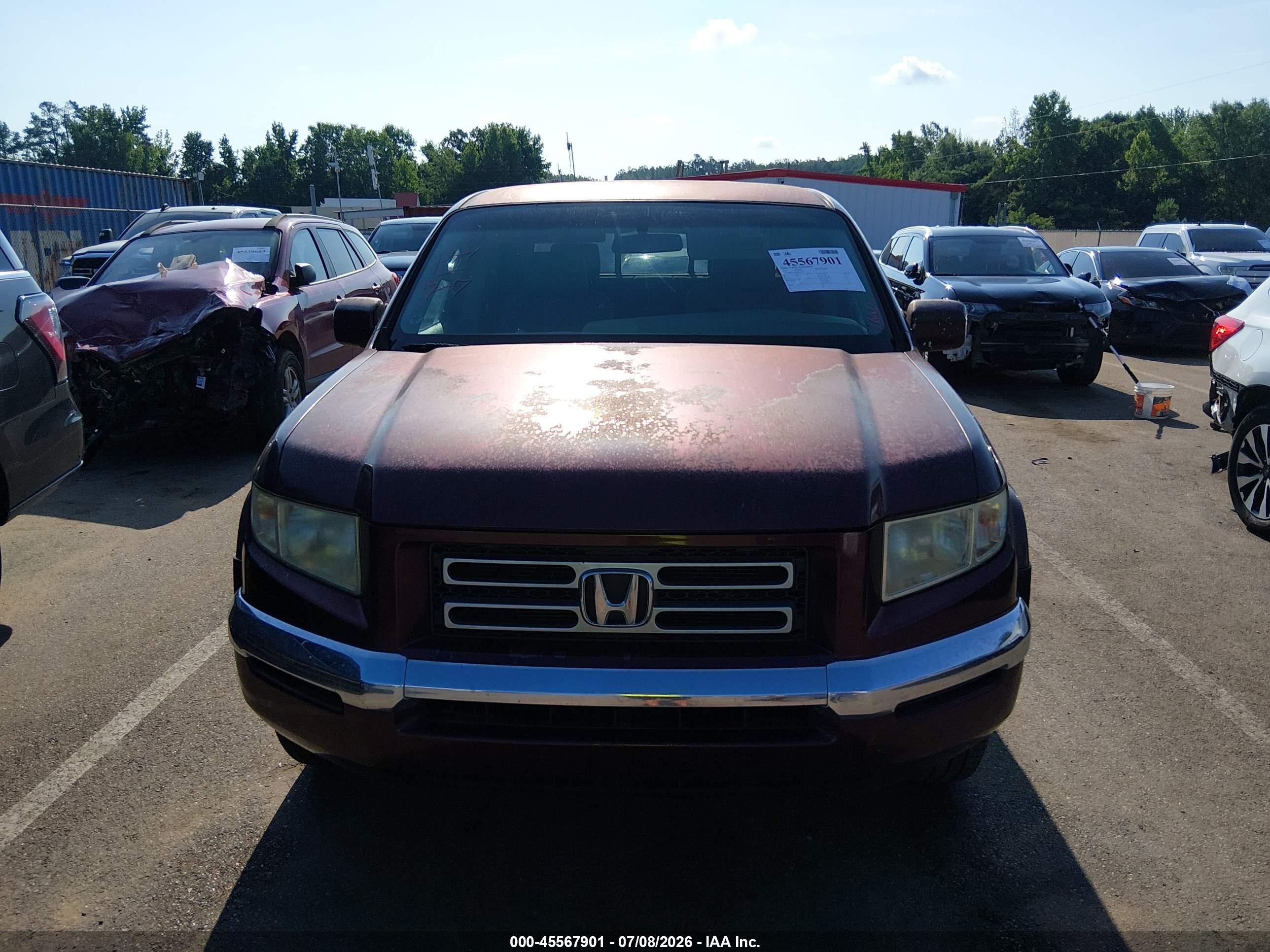 2008 Honda Ridgeline Rts Фиолетовый vin: 2HJYK16438H526252