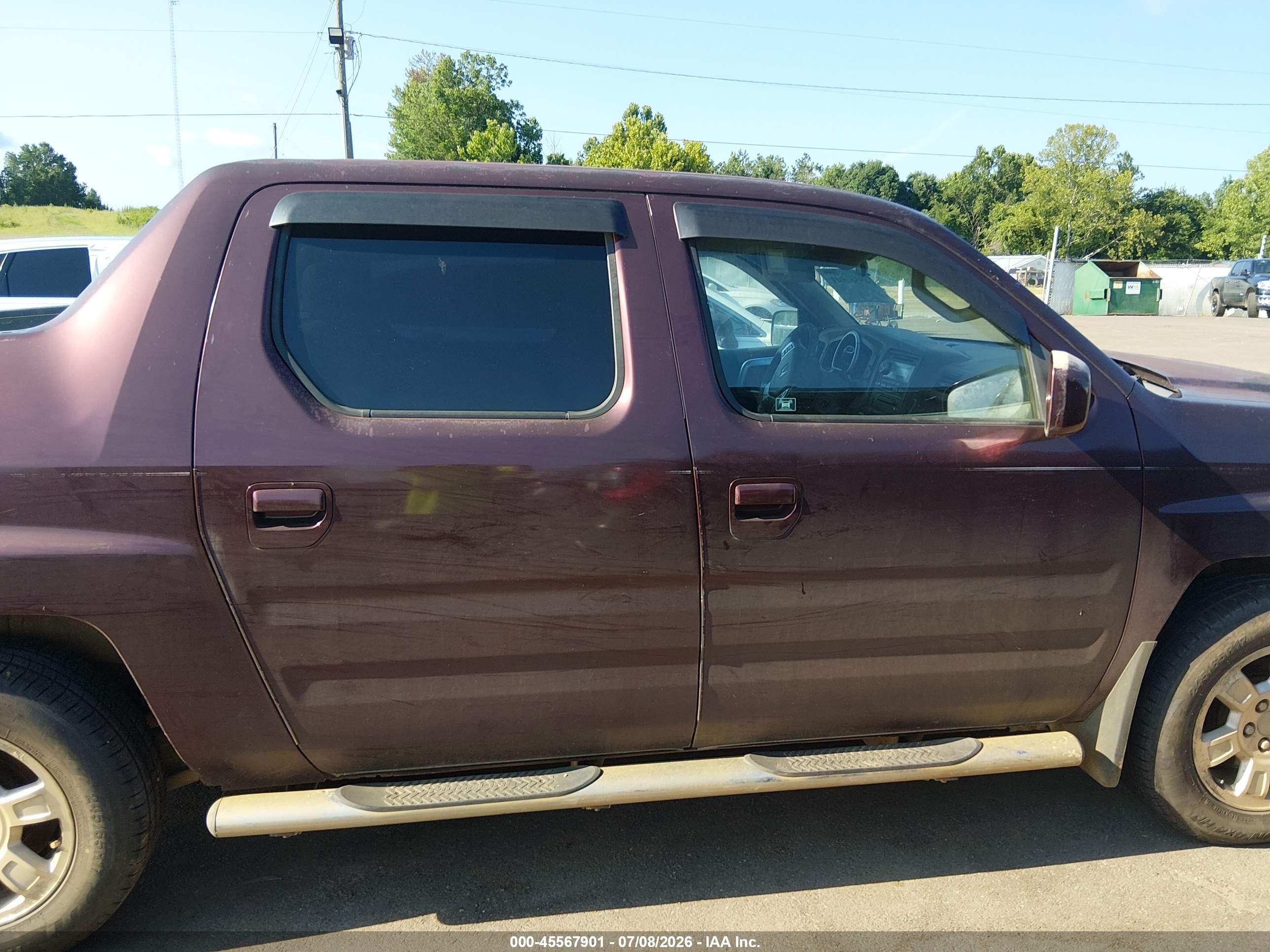 2008 Honda Ridgeline Rts Фиолетовый vin: 2HJYK16438H526252