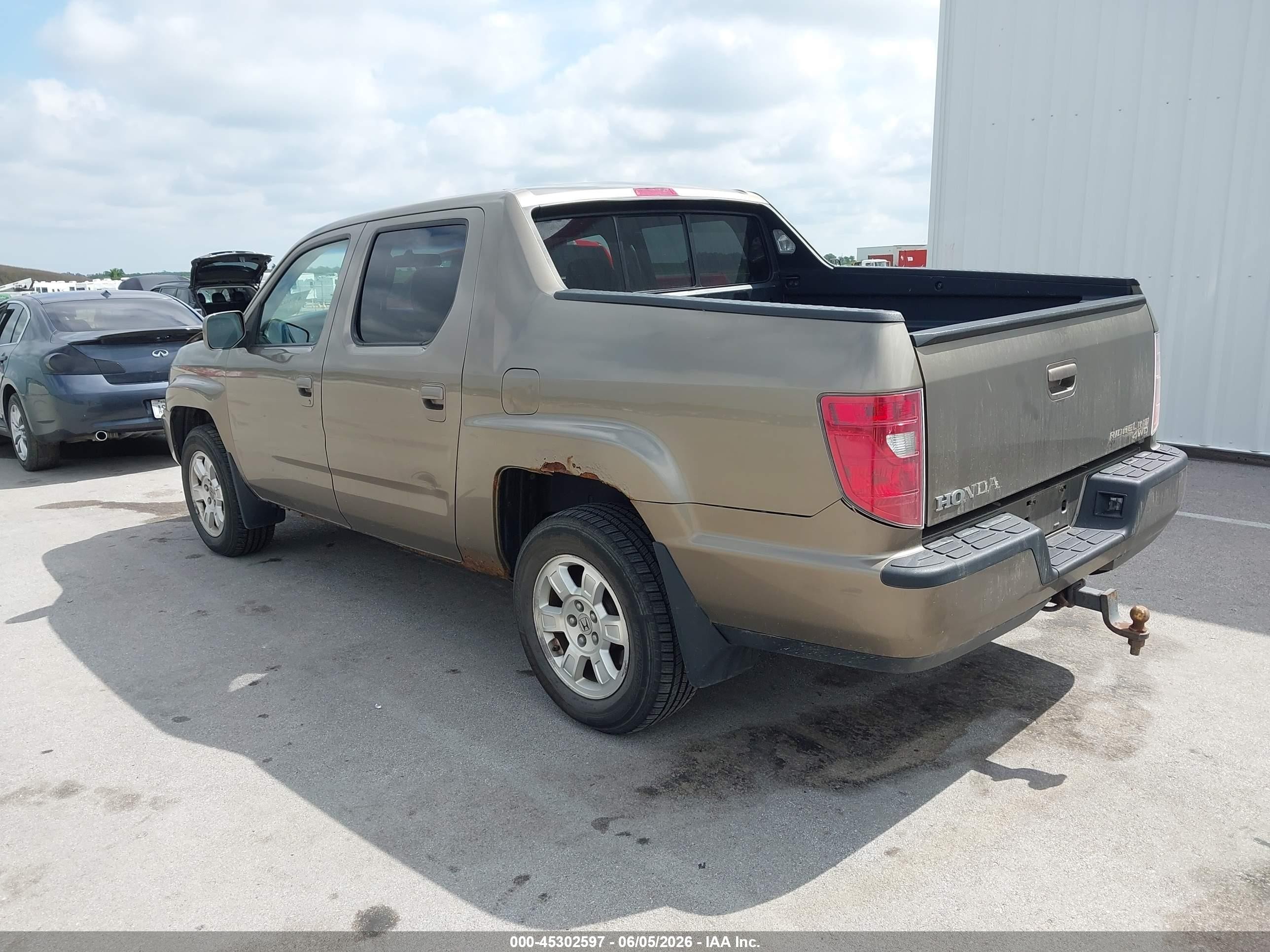 2009 Honda Ridgeline Rts Brown vin: 2HJYK16439H500249