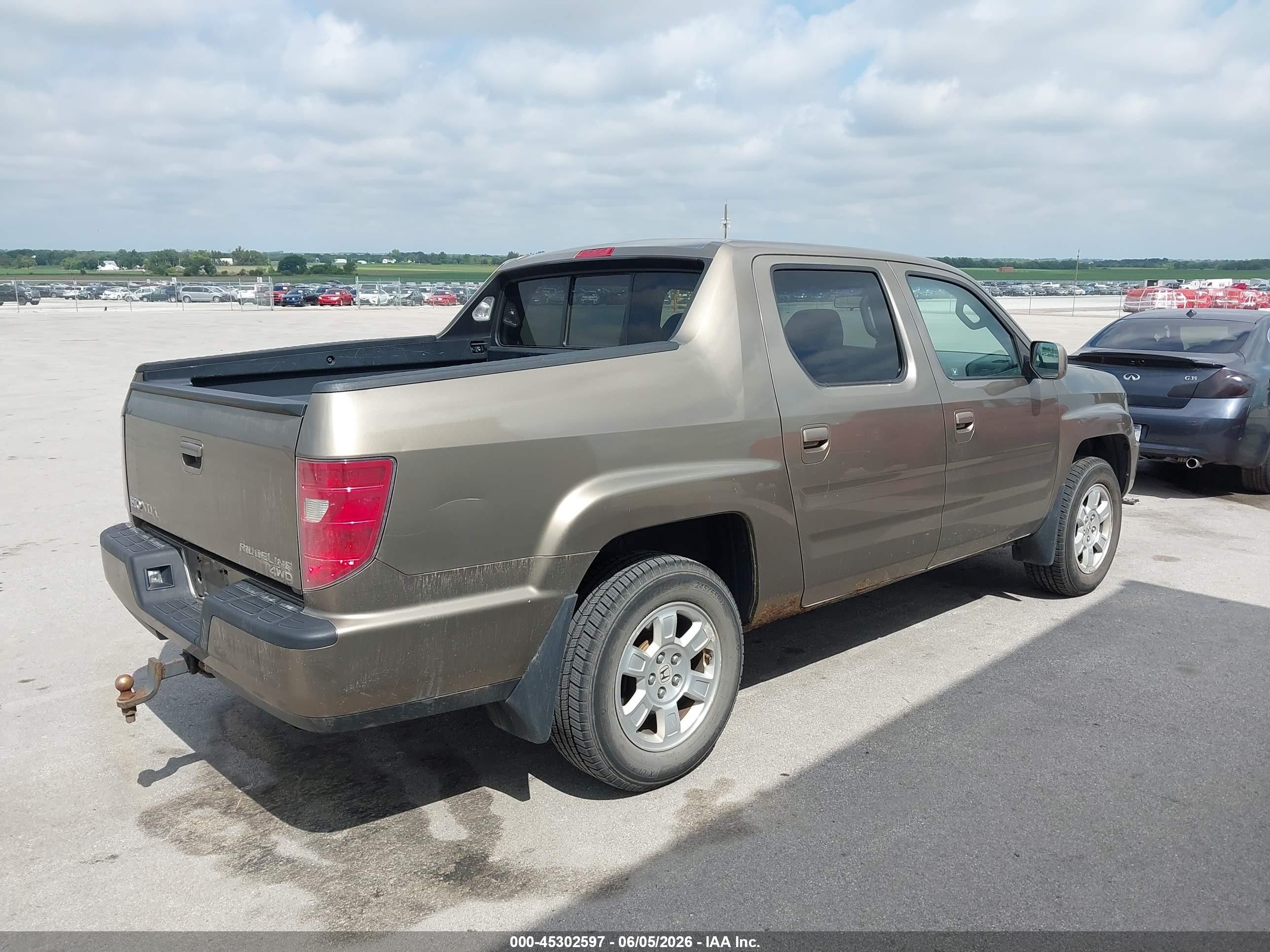 2009 Honda Ridgeline Rts Brown vin: 2HJYK16439H500249
