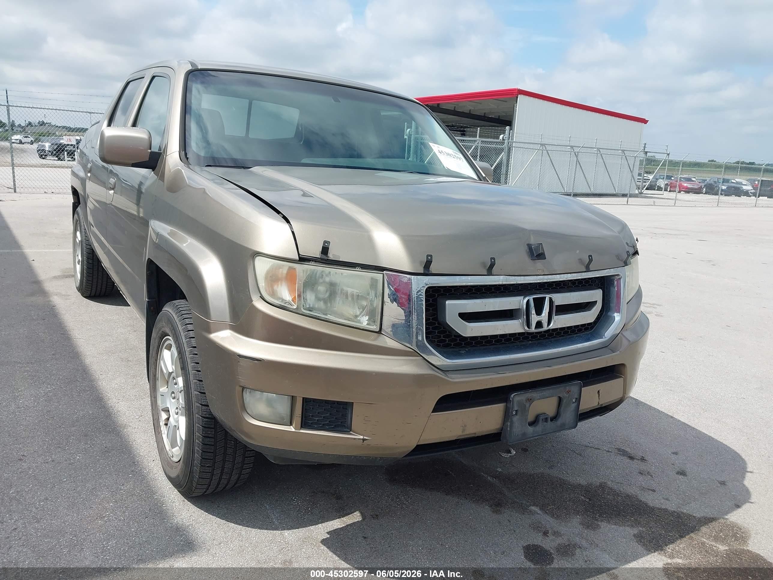 2009 Honda Ridgeline Rts Brown vin: 2HJYK16439H500249