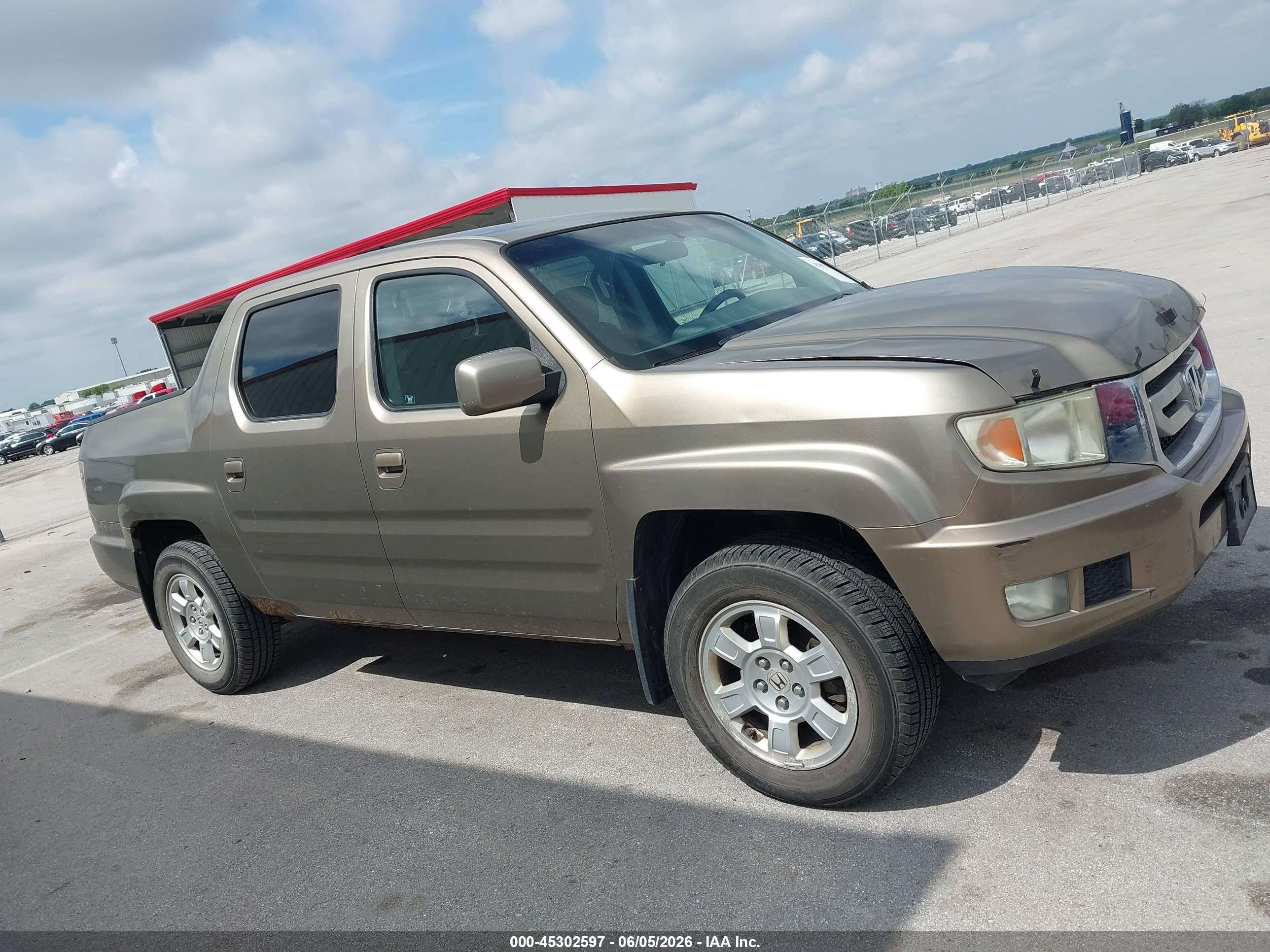 2009 Honda Ridgeline Rts Brown vin: 2HJYK16439H500249