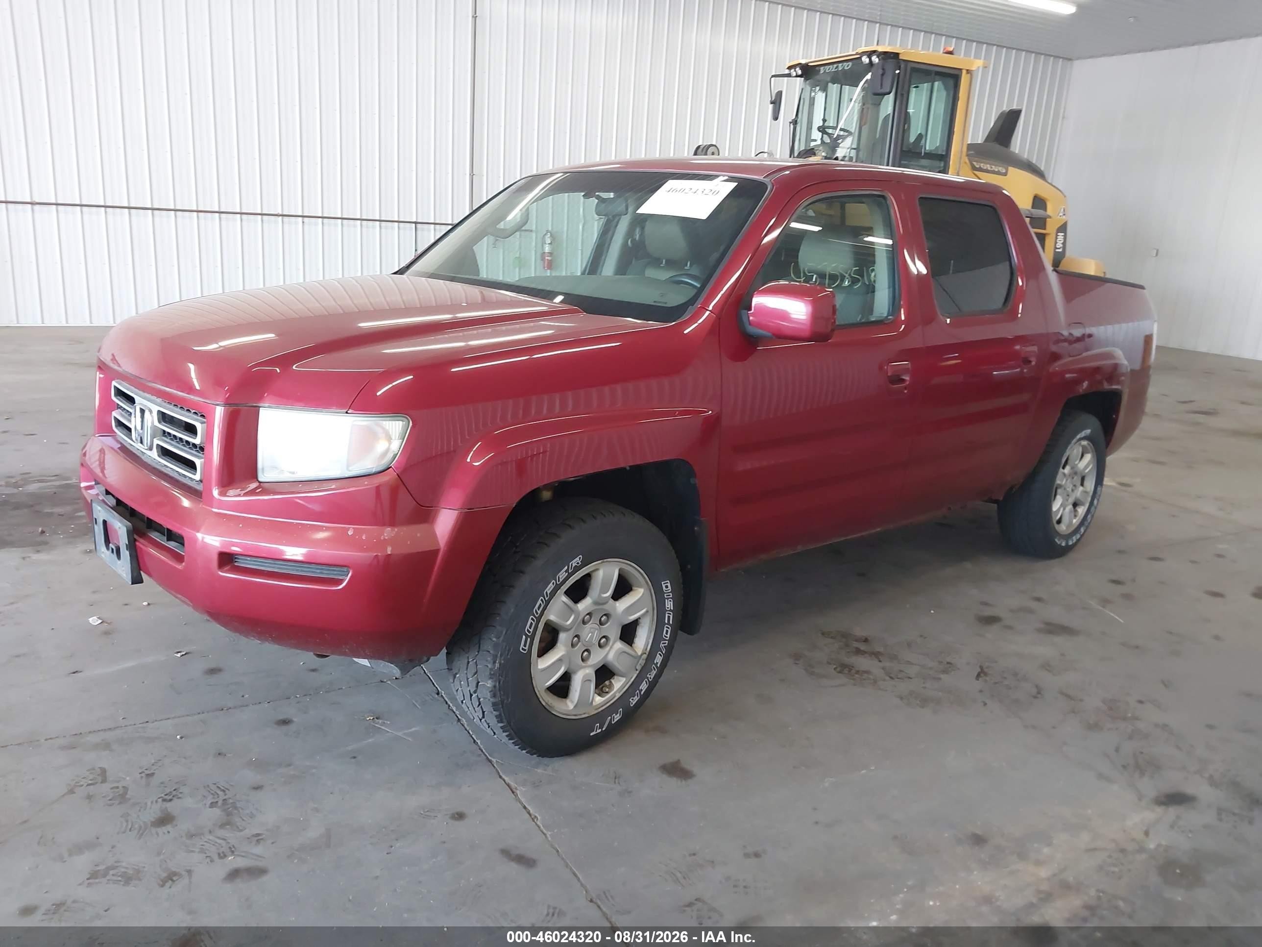 2006 Honda Ridgeline Rts Maroon vin: 2HJYK16446H534339