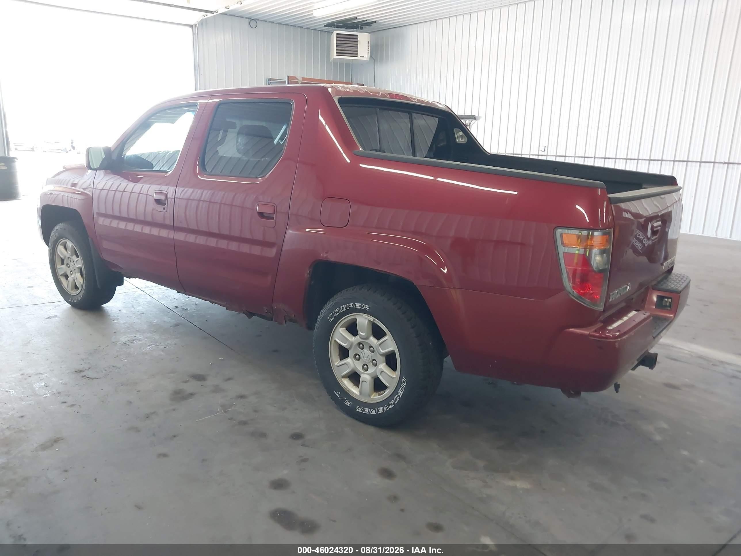 2006 Honda Ridgeline Rts Maroon vin: 2HJYK16446H534339