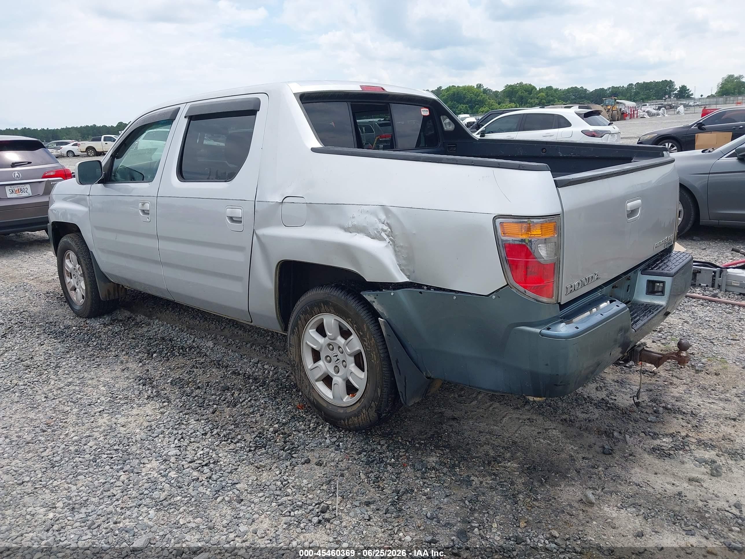 2007 Honda Ridgeline Rts Silver vin: 2HJYK16447H519261