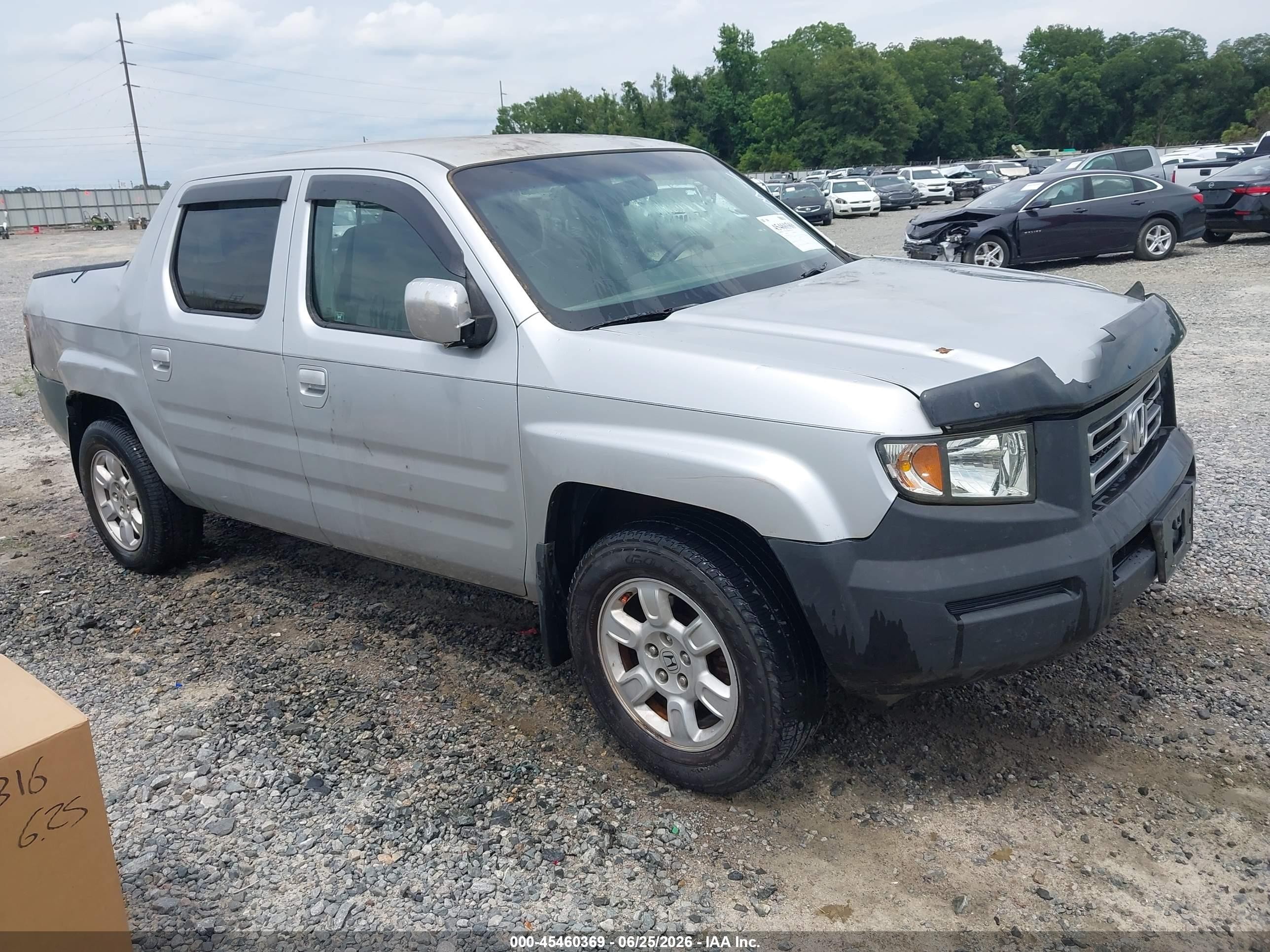 2007 Honda Ridgeline Rts Silver vin: 2HJYK16447H519261