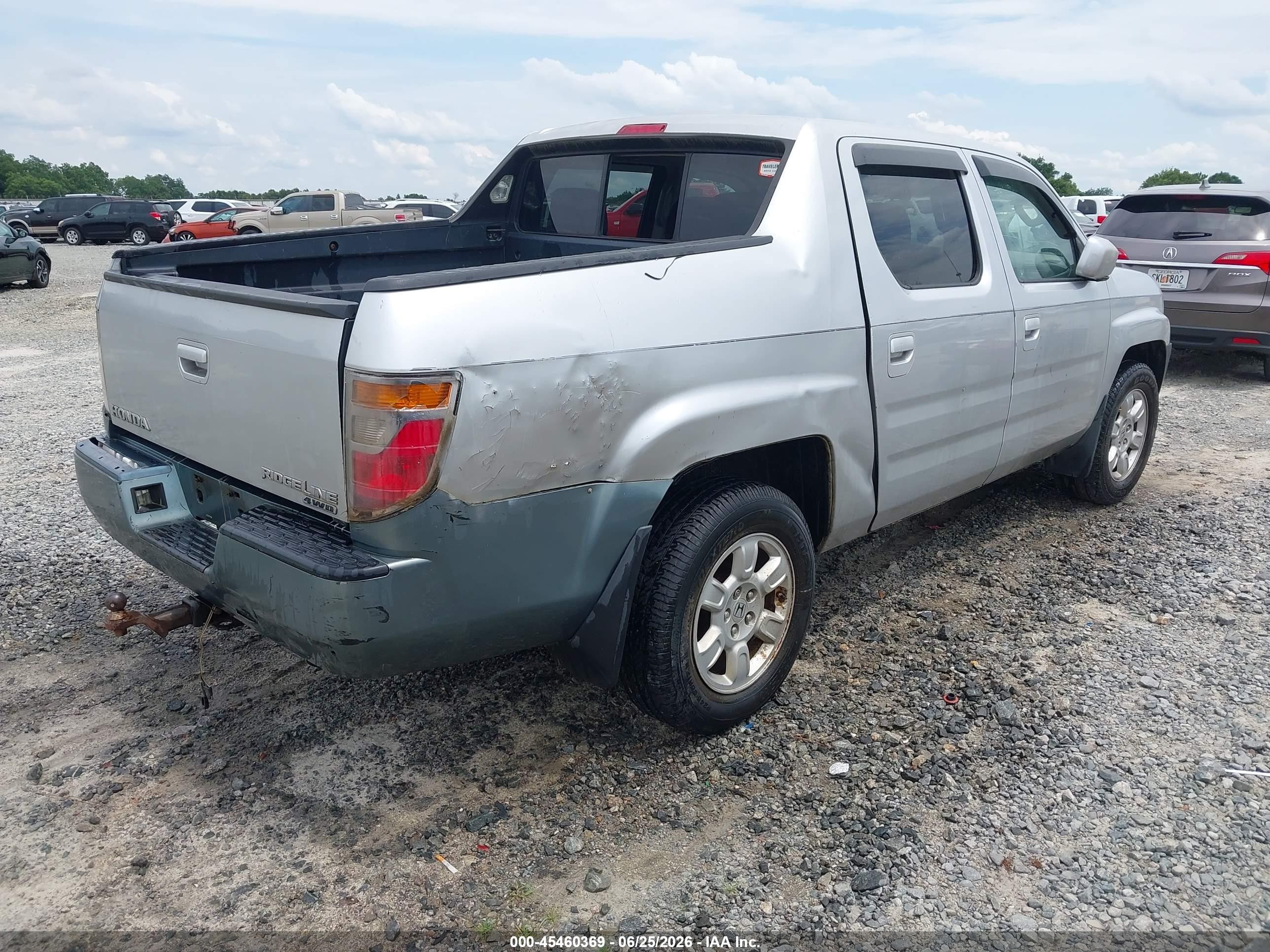 2007 Honda Ridgeline Rts Silver vin: 2HJYK16447H519261