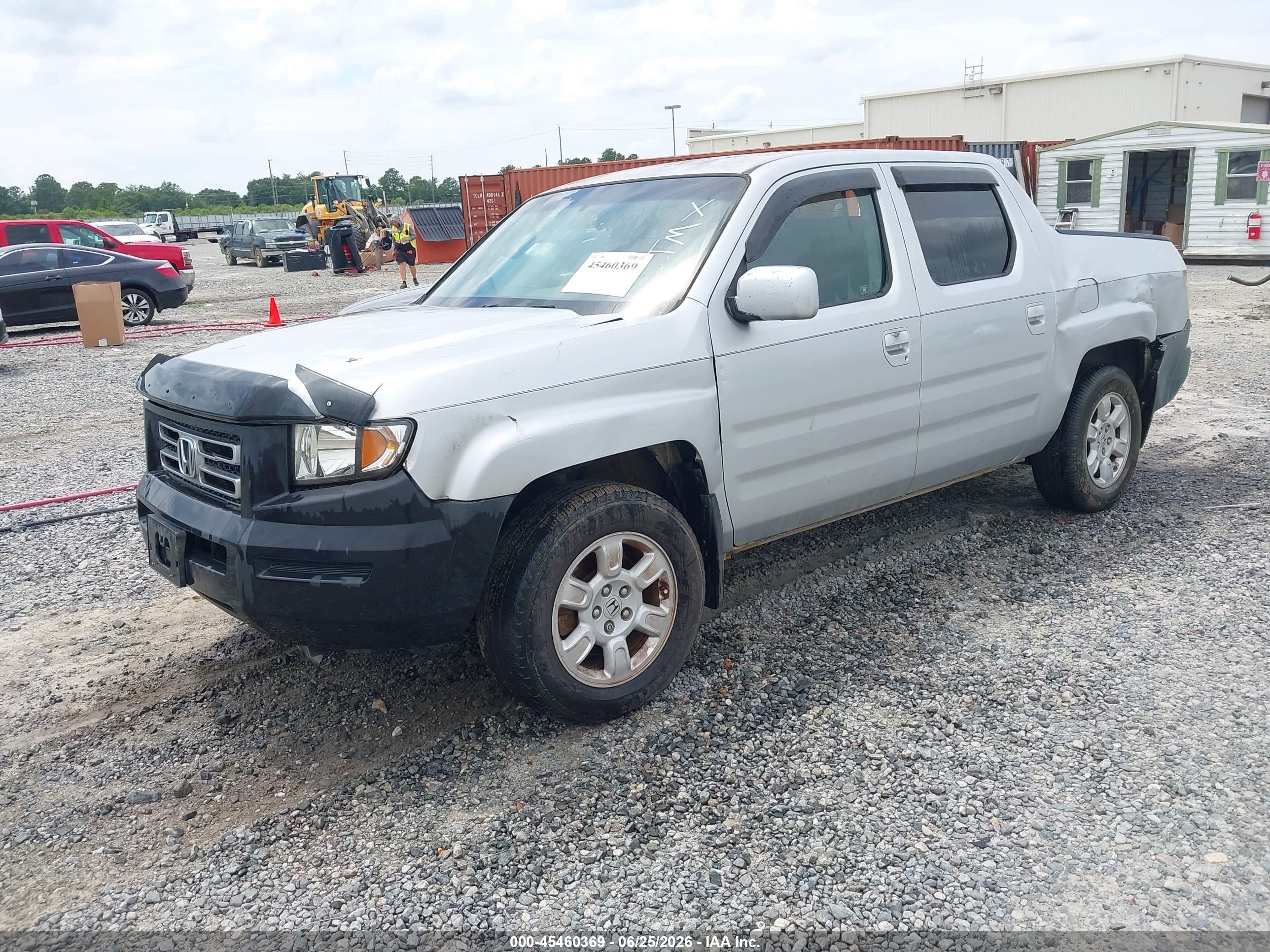 2007 Honda Ridgeline Rts Silver vin: 2HJYK16447H519261